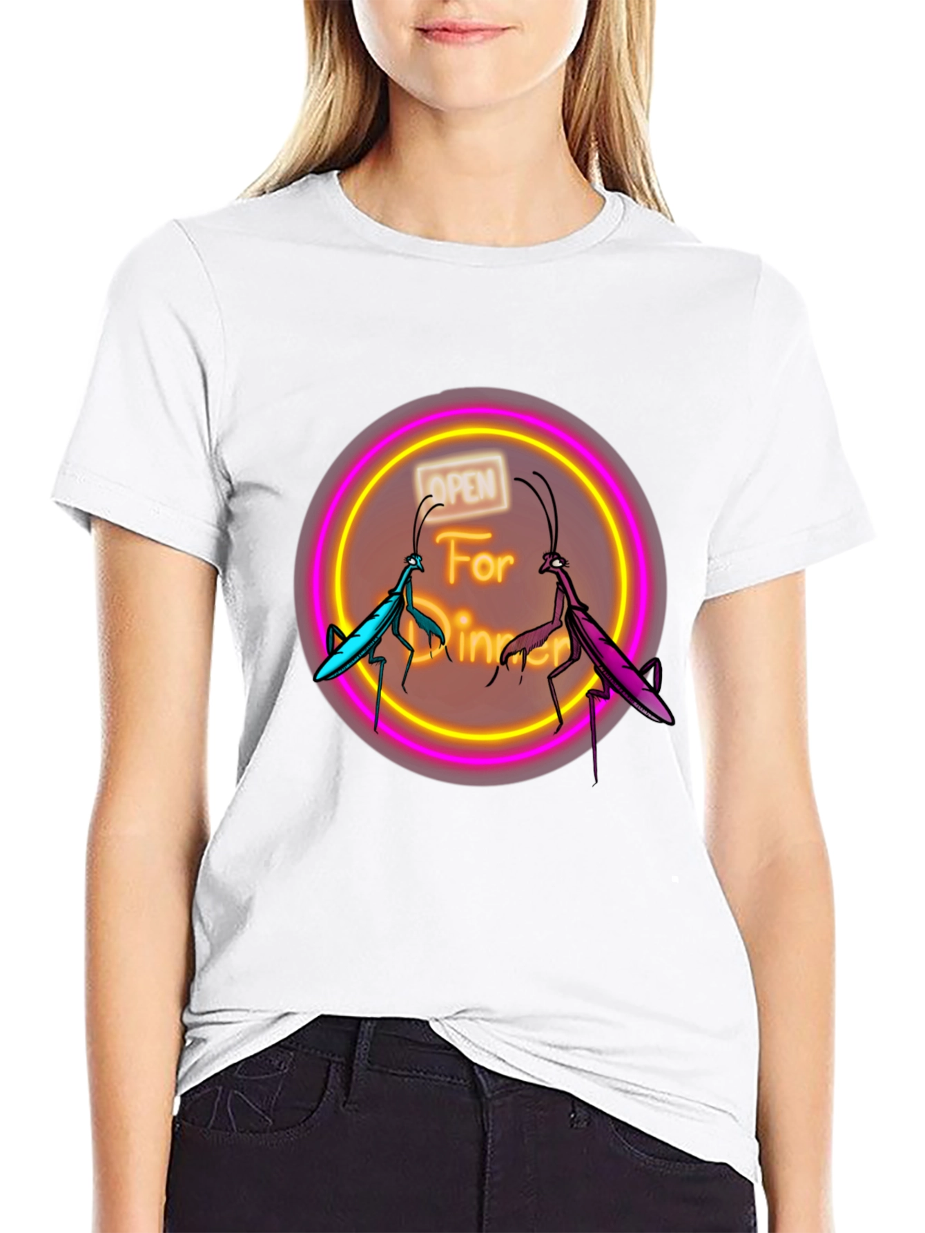 Open For Dinner Praying Mantis Graphic Tee