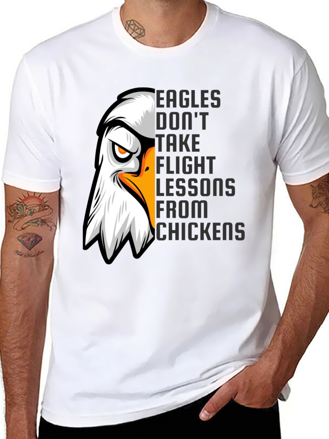 Eagles Dont Take Flight Lessons Mens Graphic Tee
