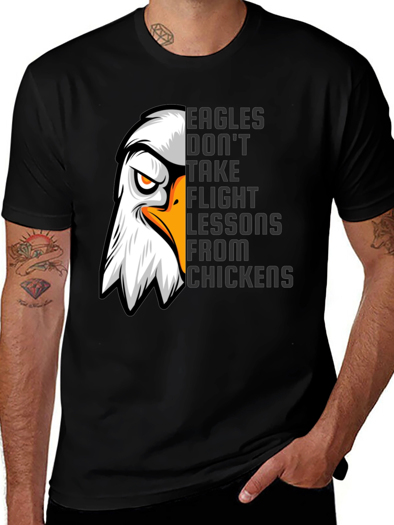 Eagles Dont Take Flight Lessons Mens Graphic Tee