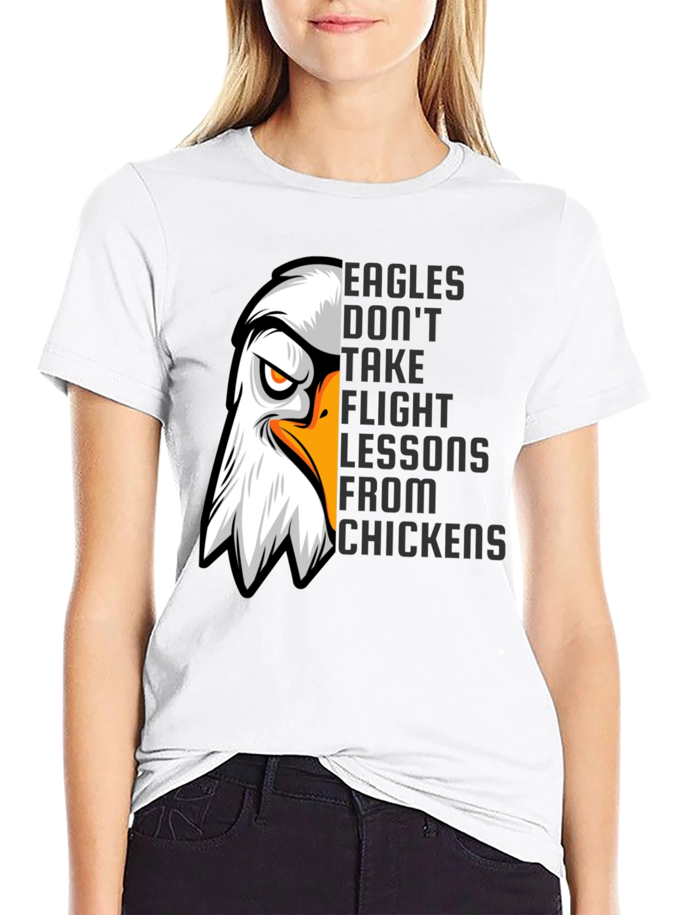 Eagles Dont Take Flight Lessons Mens Graphic Tee
