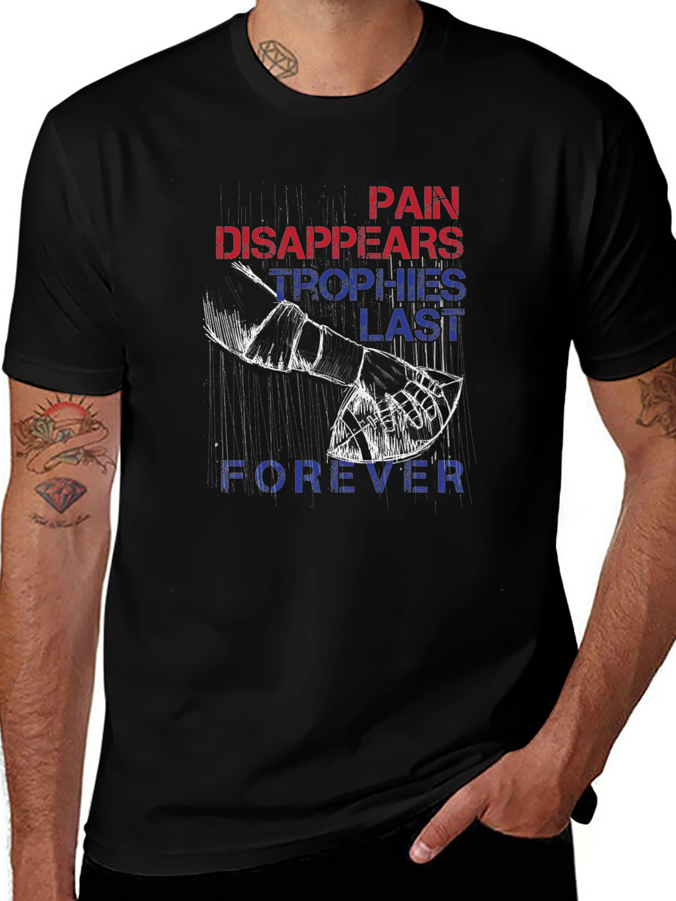 Pain Disappears Trophies Last Forever Graphic Tee