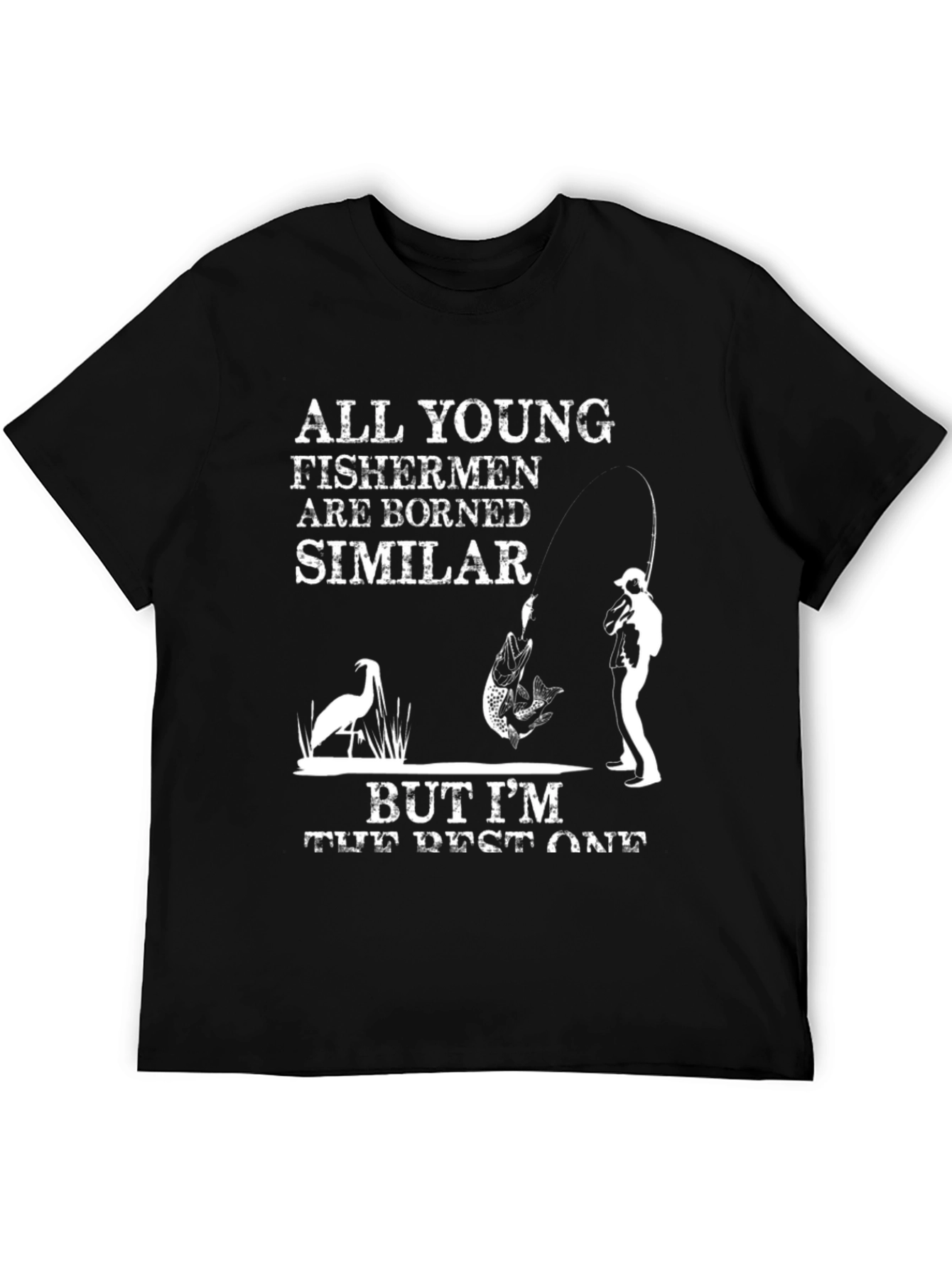 All Young Fishermen Black Graphic Tee