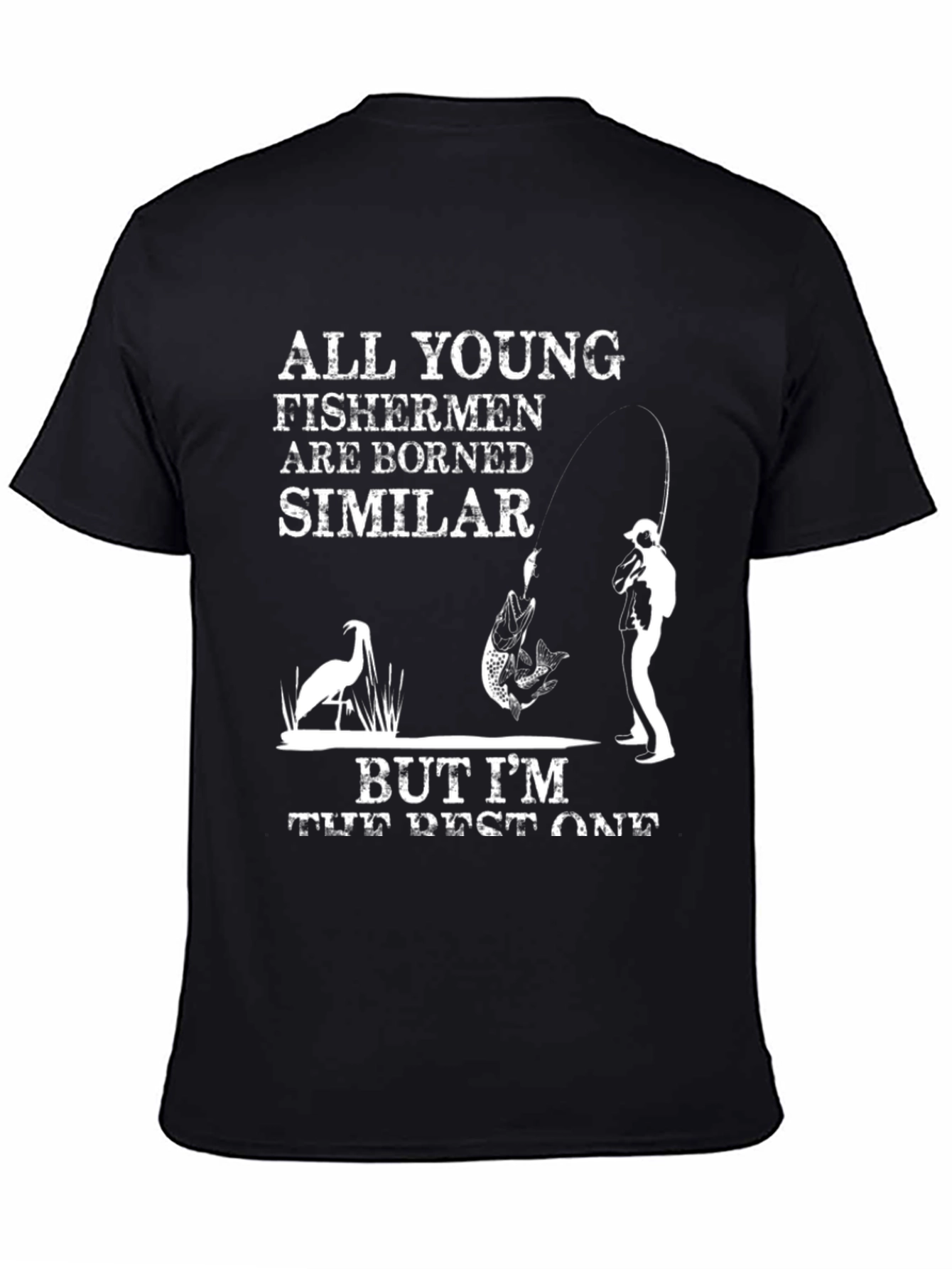 All Young Fishermen Black Graphic Tee