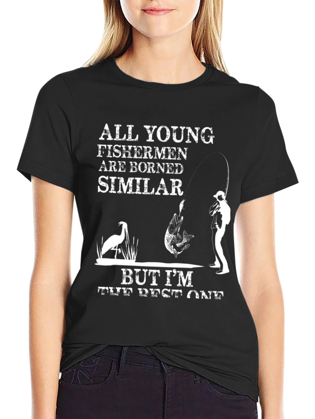 All Young Fishermen Black Graphic Tee