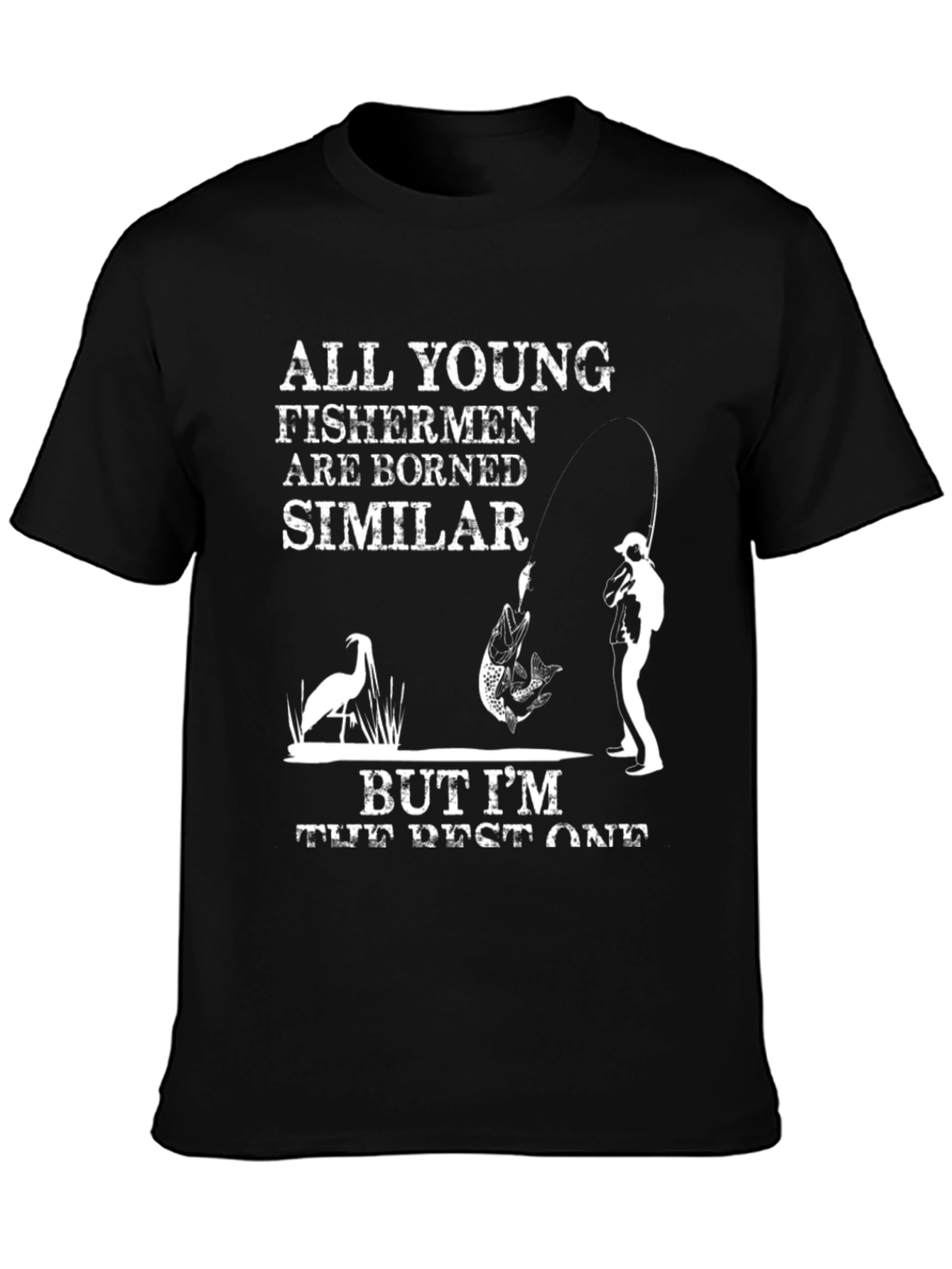All Young Fishermen Black Graphic Tee