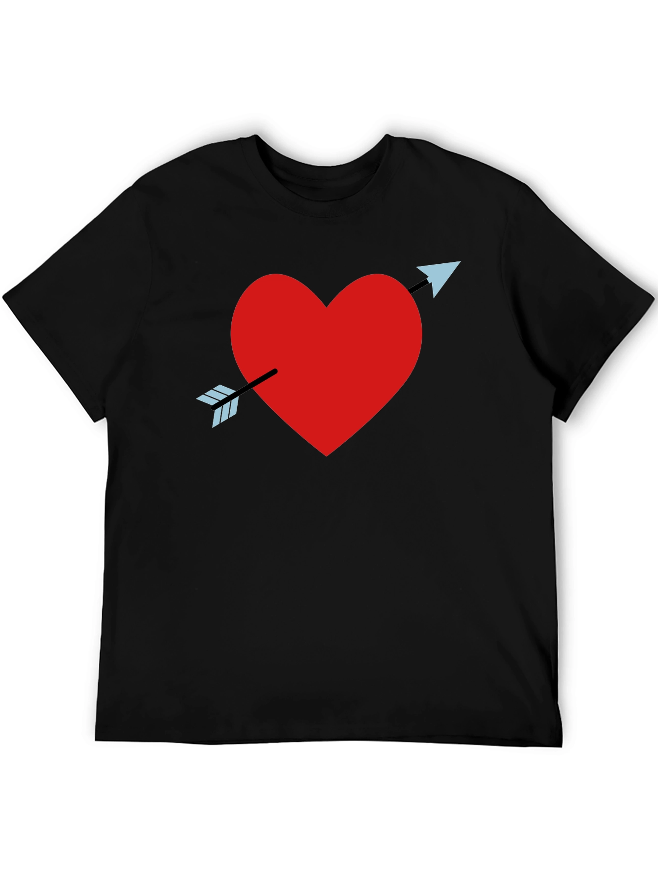 Heart Arrow Black T-Shirt