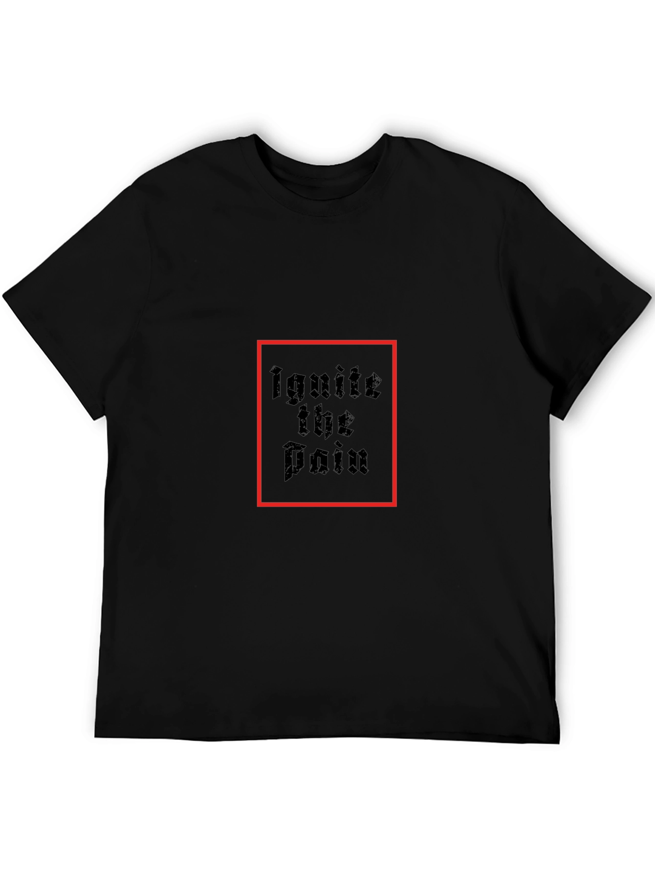 Ignite the Pain Black Graphic T-Shirt