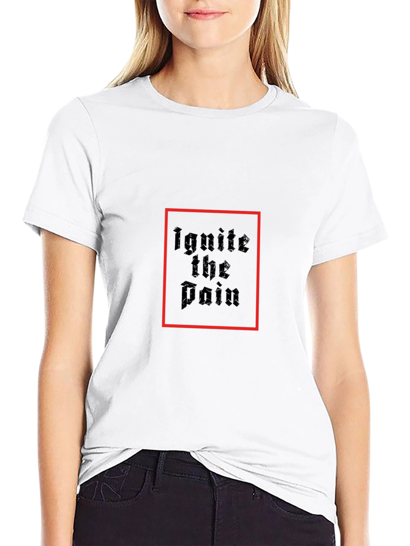 Ignite the Pain Black Graphic T-Shirt