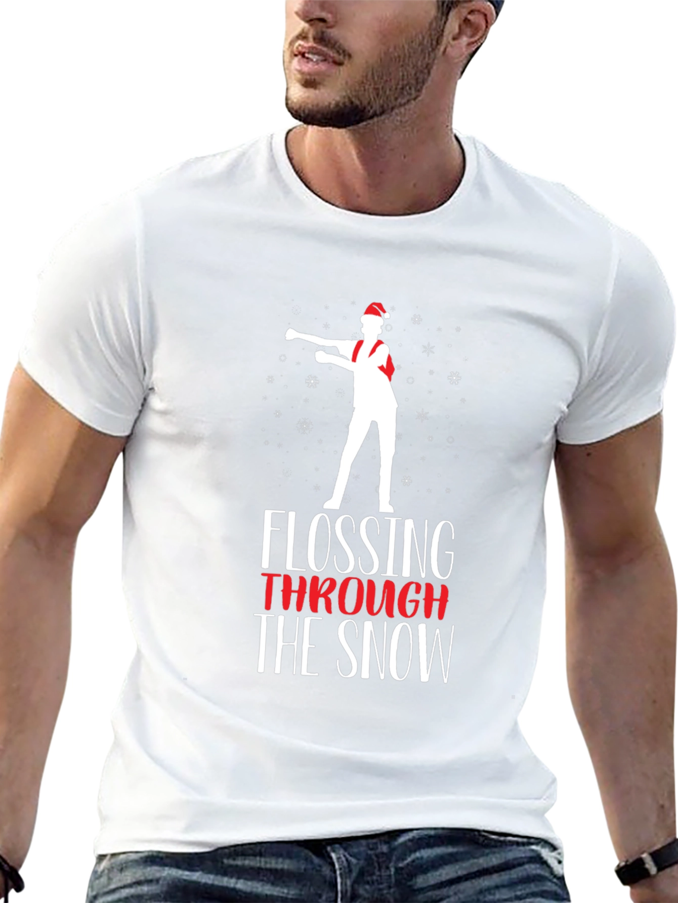 Flossing Through the Snow Christmas T-Shirt