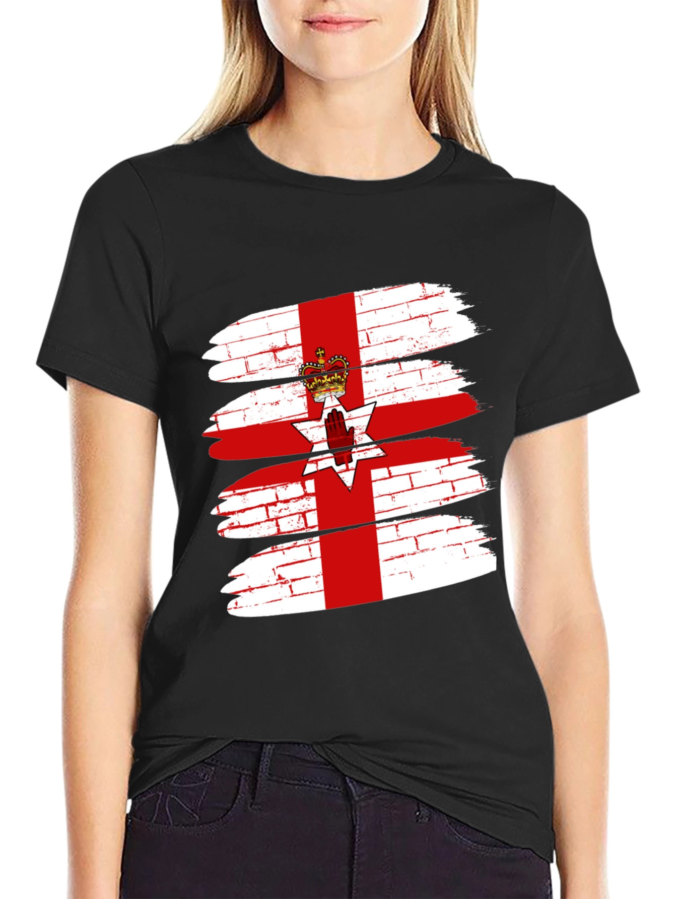 Northern Ireland Flag Brushstroke Graphic Tee