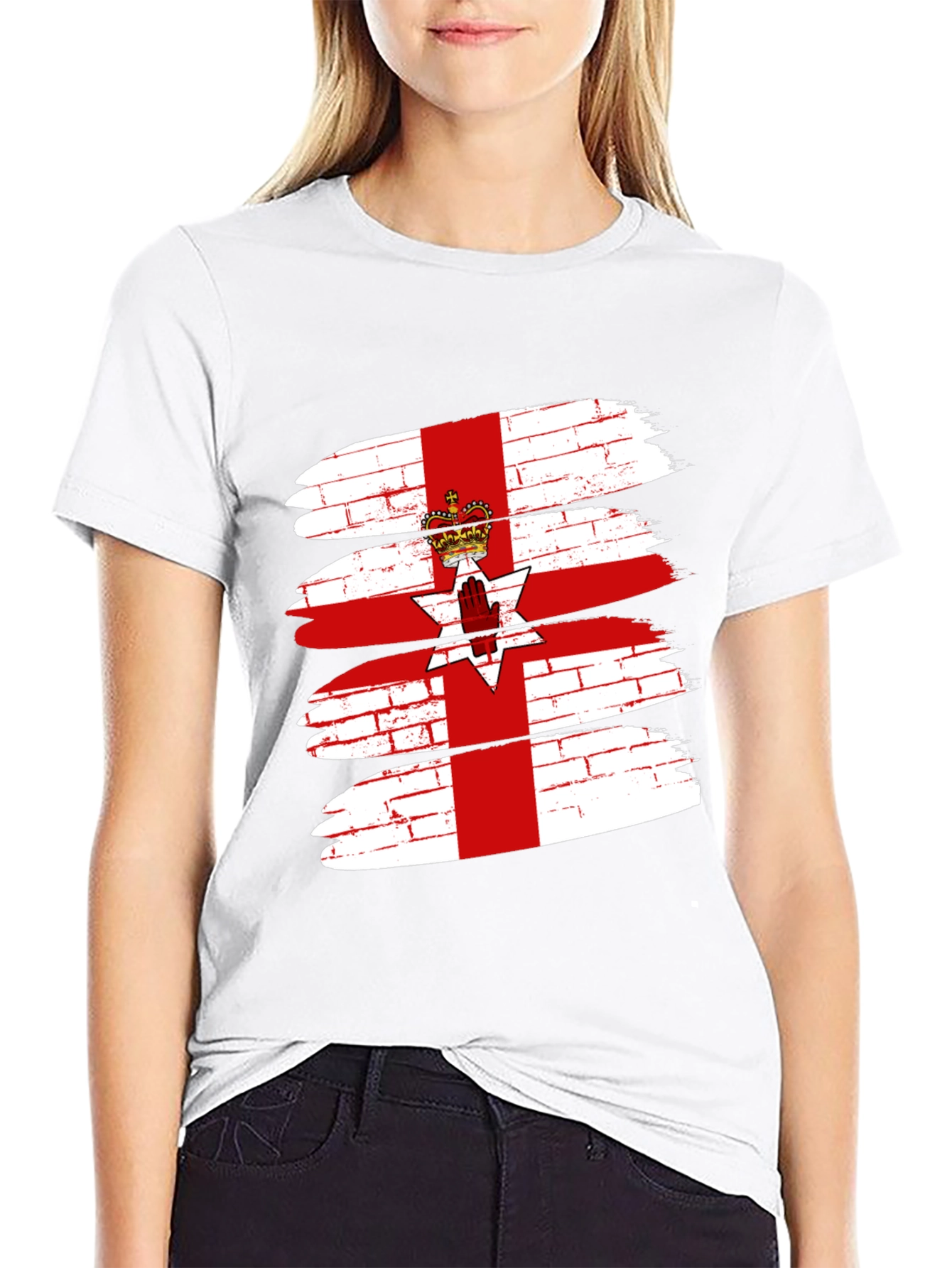 Northern Ireland Flag Brushstroke Graphic Tee