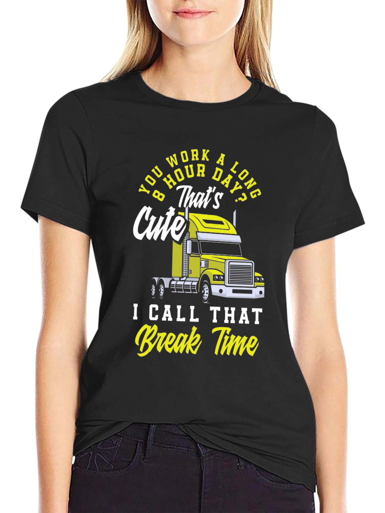 Truckers 8 Hour Day Black T-Shirt