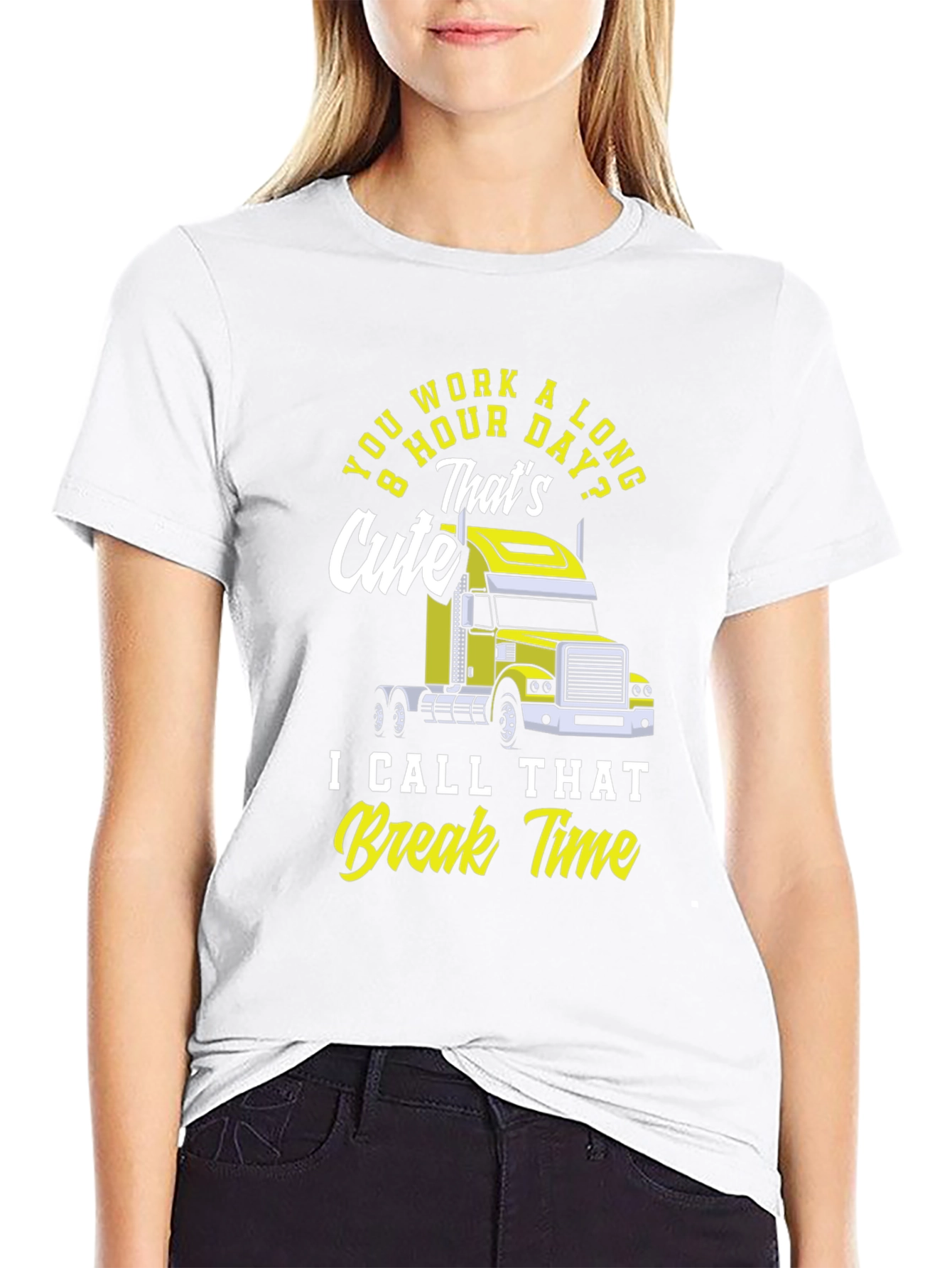 Truckers 8 Hour Day Black T-Shirt