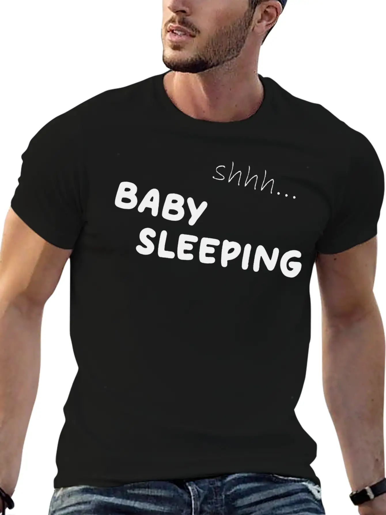 Baby Sleeping Unisex Casual T-Shirt – Clean Design For Daily Comfort