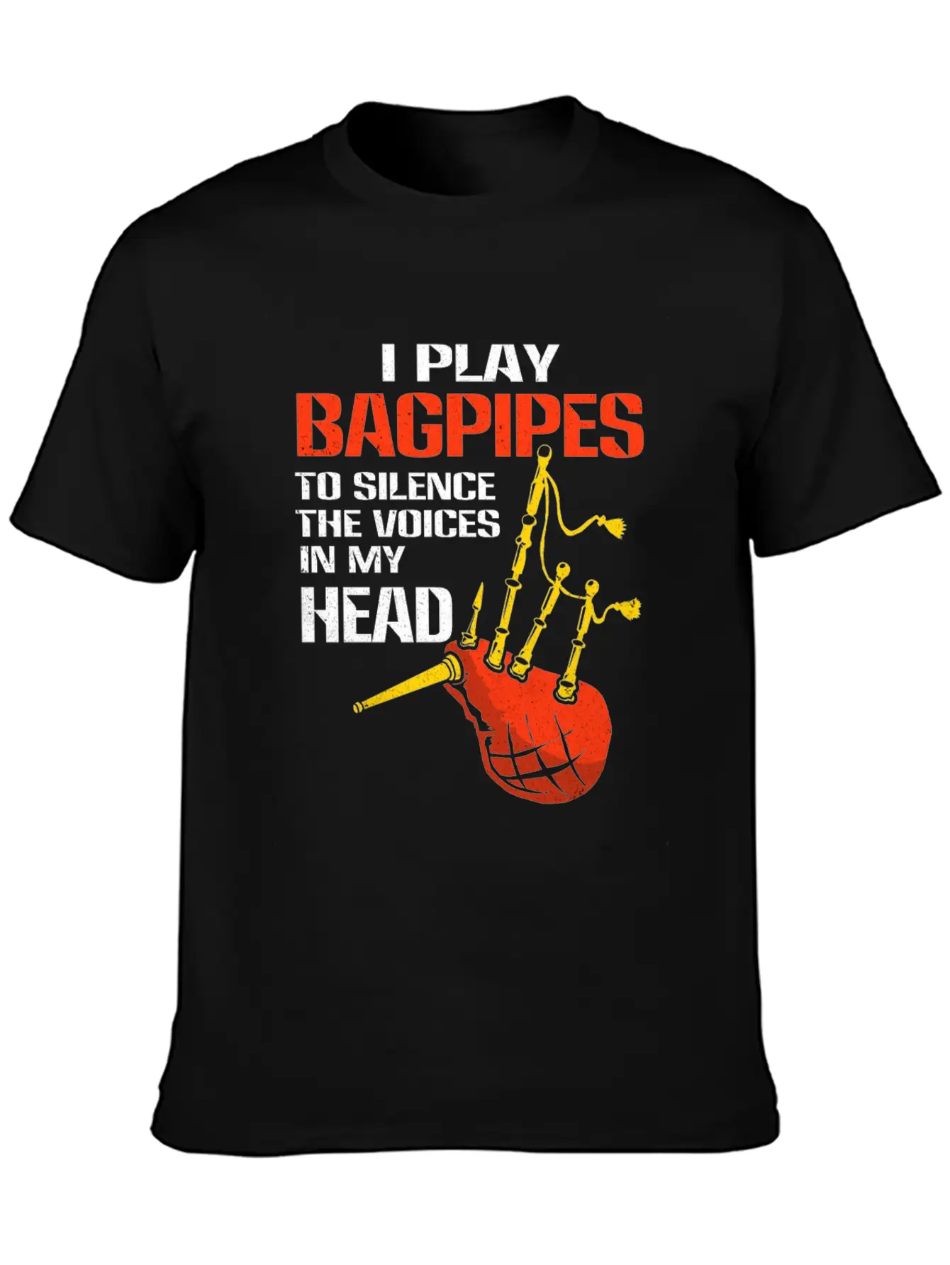 Bagpipes Unisex Casual T-Shirt – Clean Design For Daily Comfort
