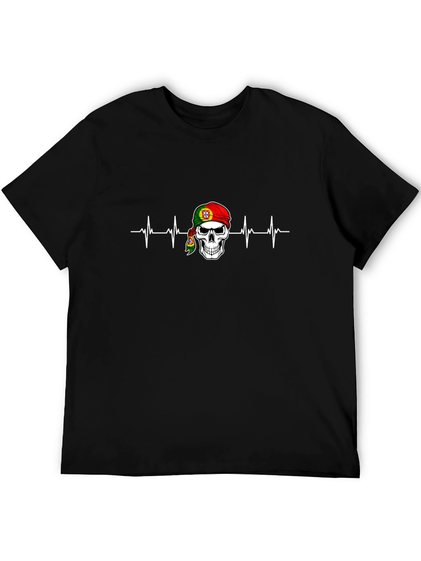 Portugal Skull Heartbeat T-Shirt