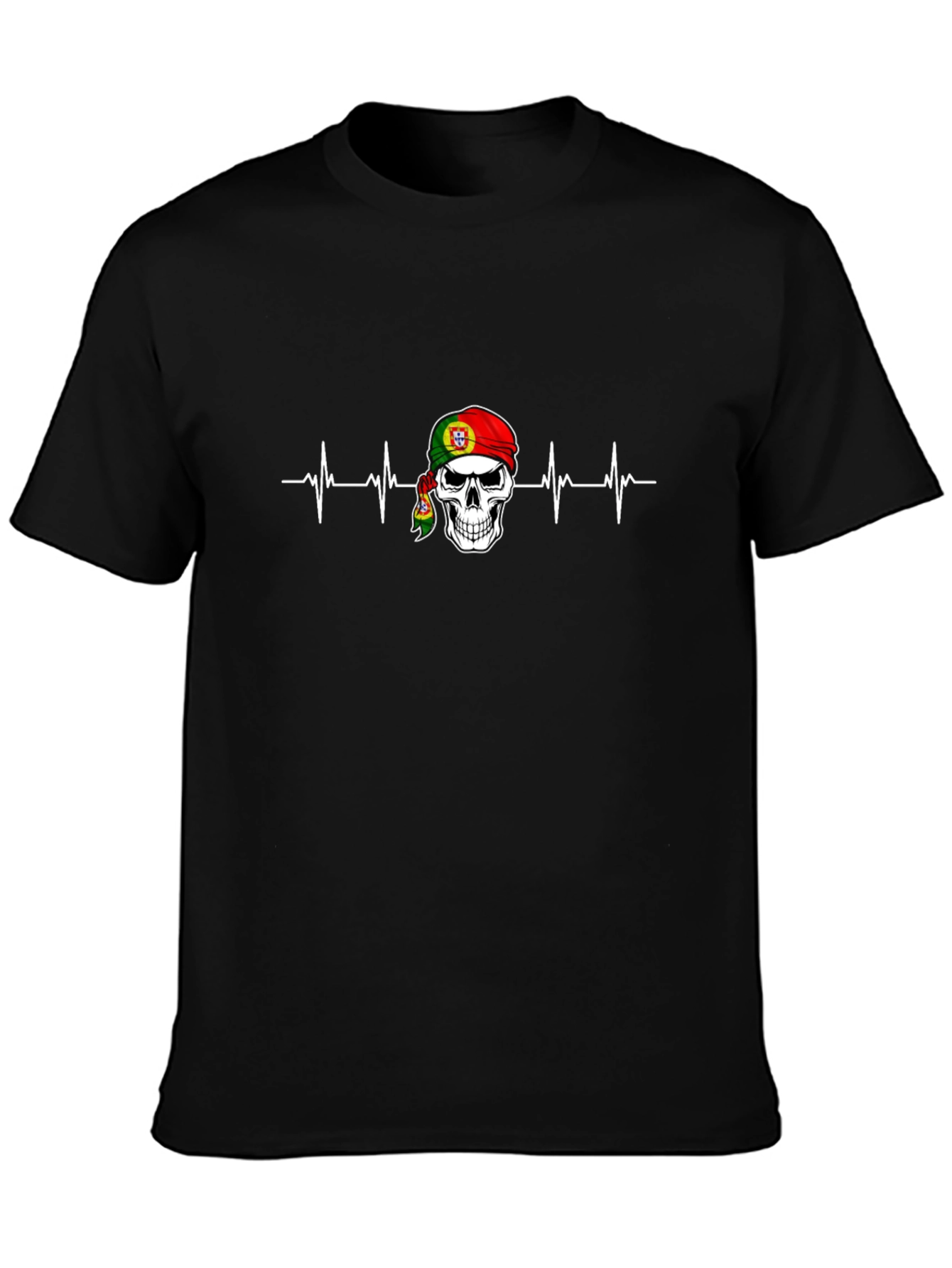Portugal Skull Heartbeat T-Shirt