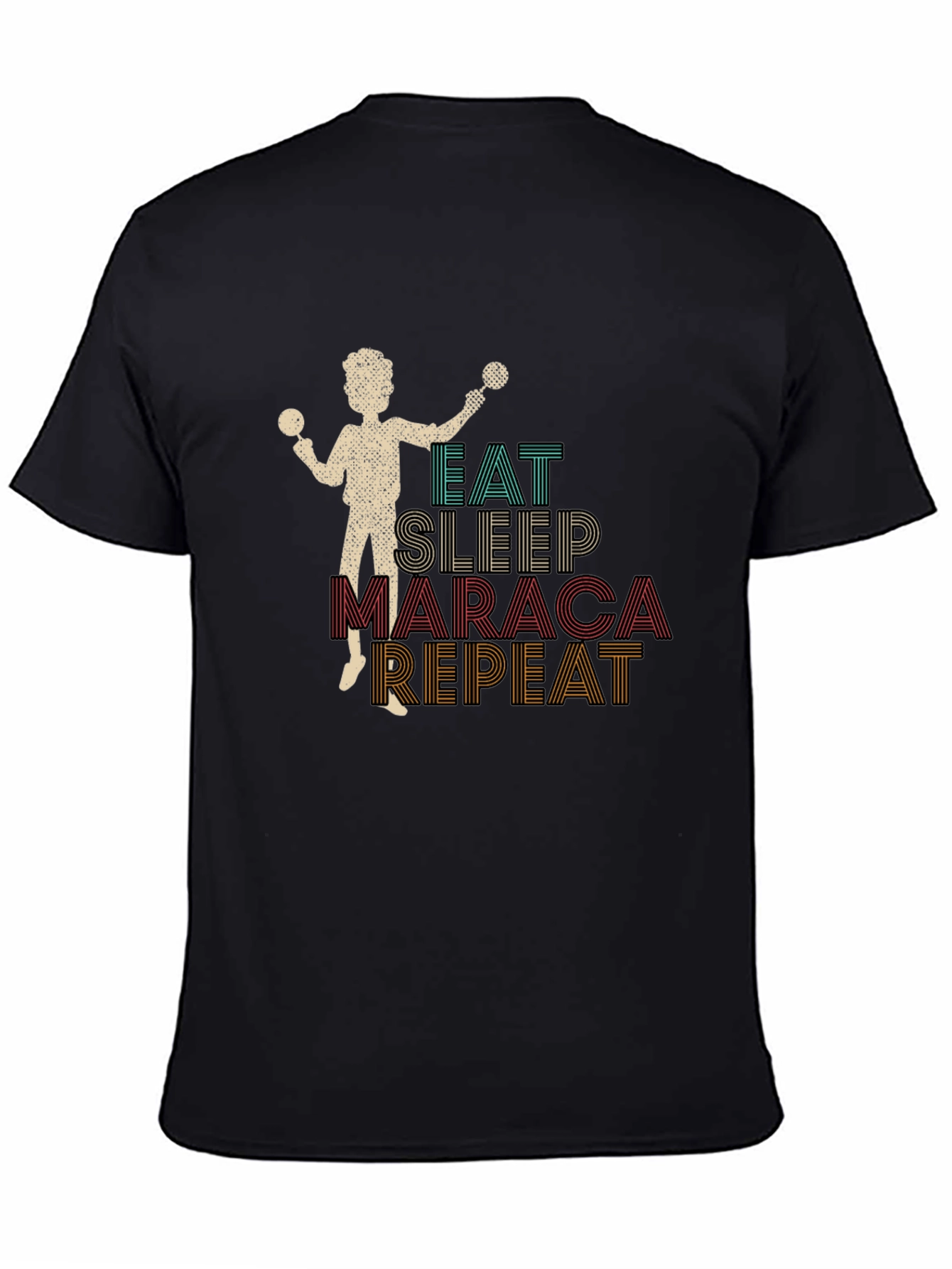 Eat Sleep Maraca Repeat Graphic Tee
