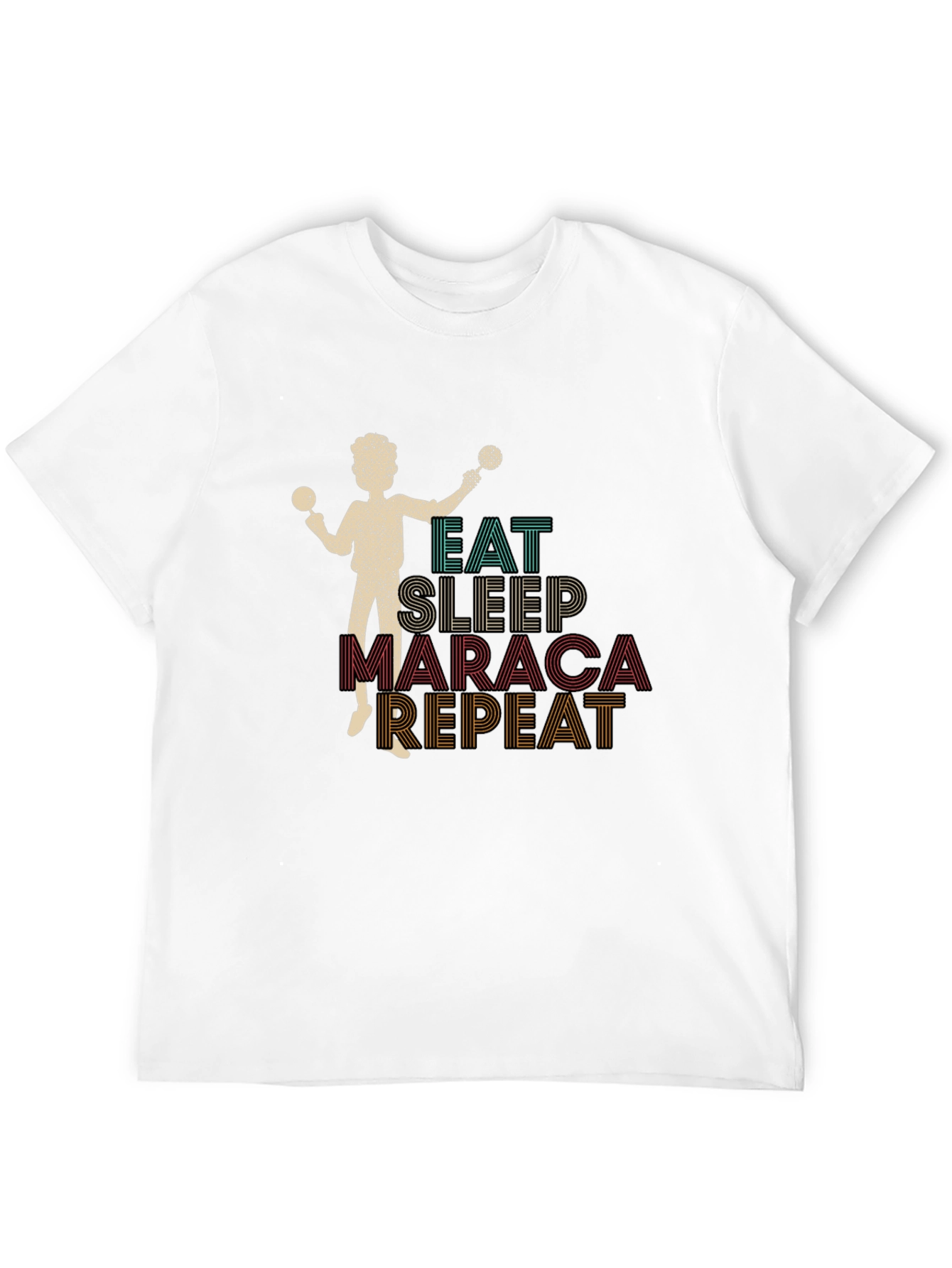 Eat Sleep Maraca Repeat Graphic Tee