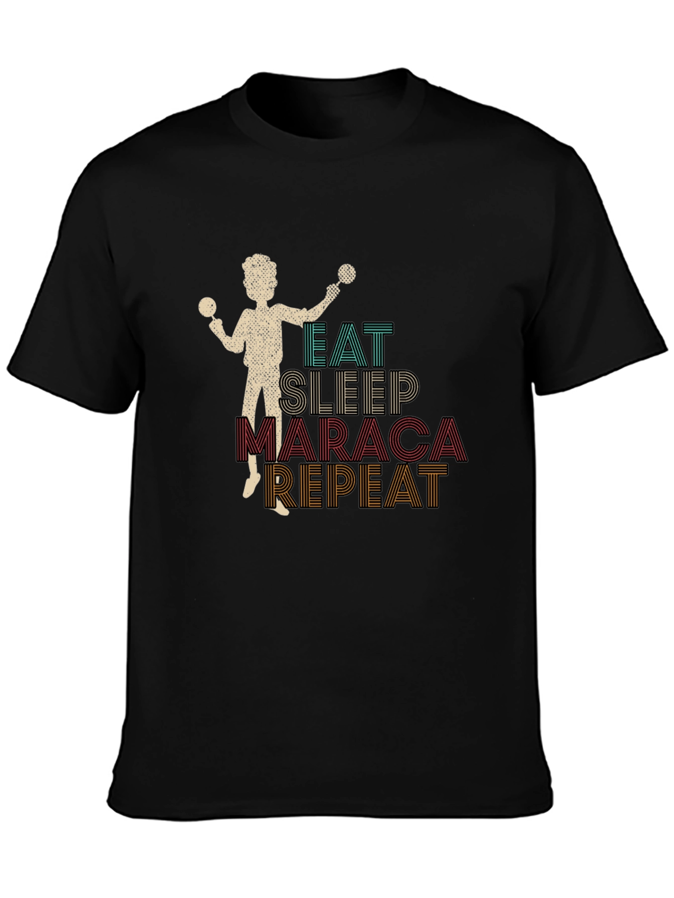 Eat Sleep Maraca Repeat Graphic Tee
