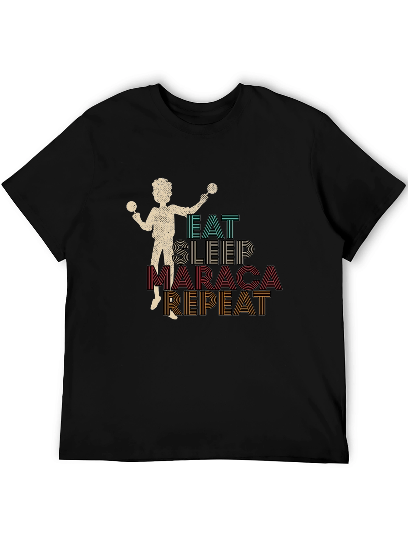 Eat Sleep Maraca Repeat Graphic Tee