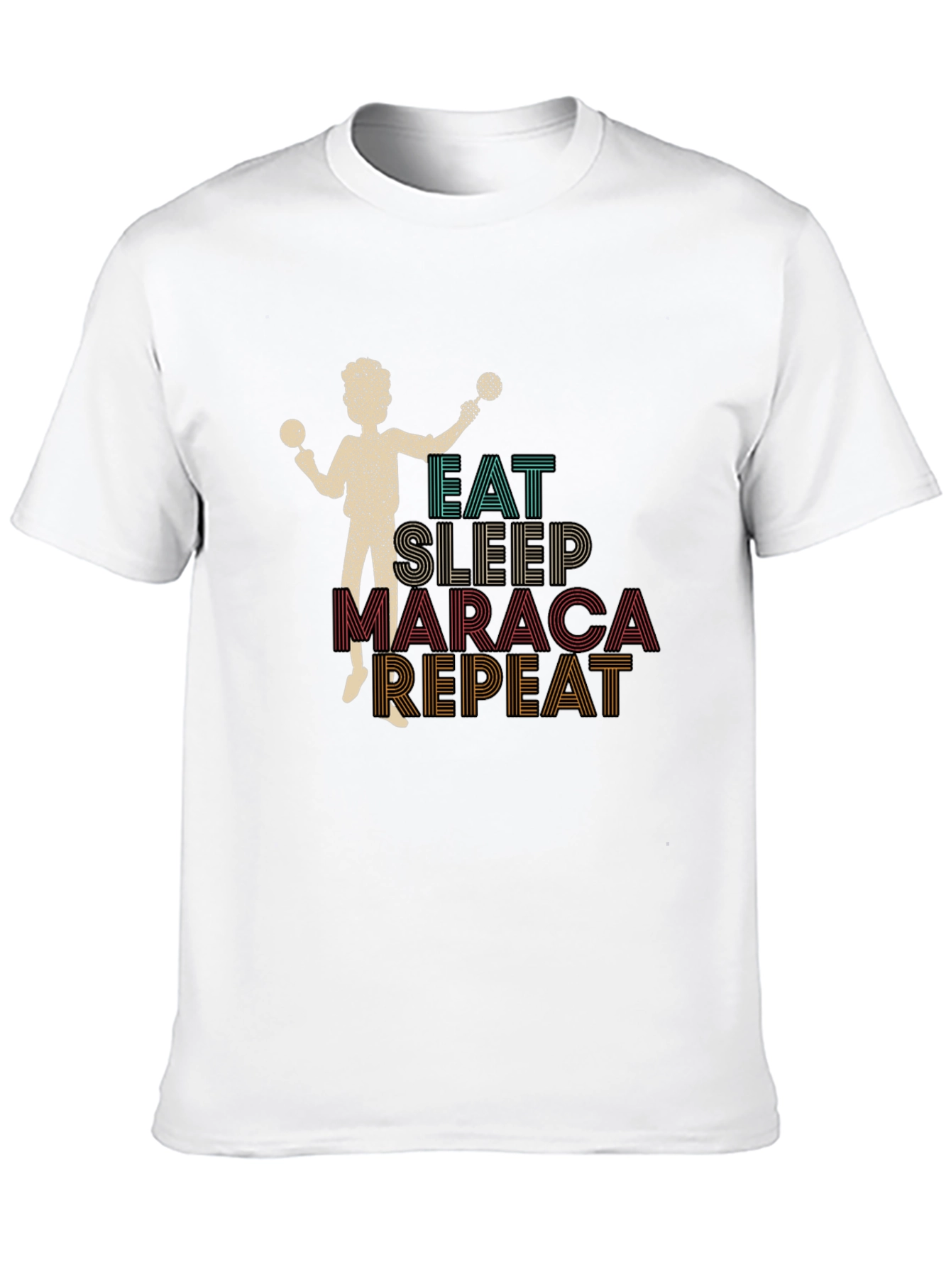 Eat Sleep Maraca Repeat Graphic Tee