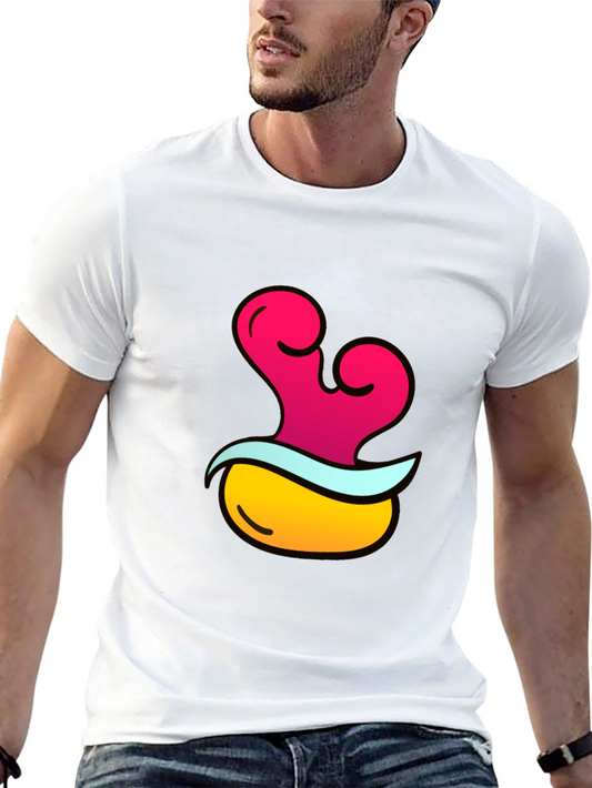 Funky Black T-Shirt with Cartoon Graphic