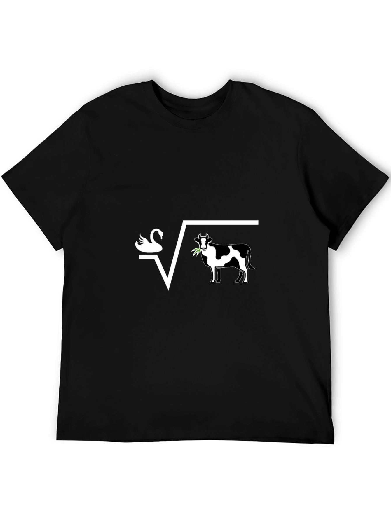 Swan + Cow = Square Root Funny T-Shirt