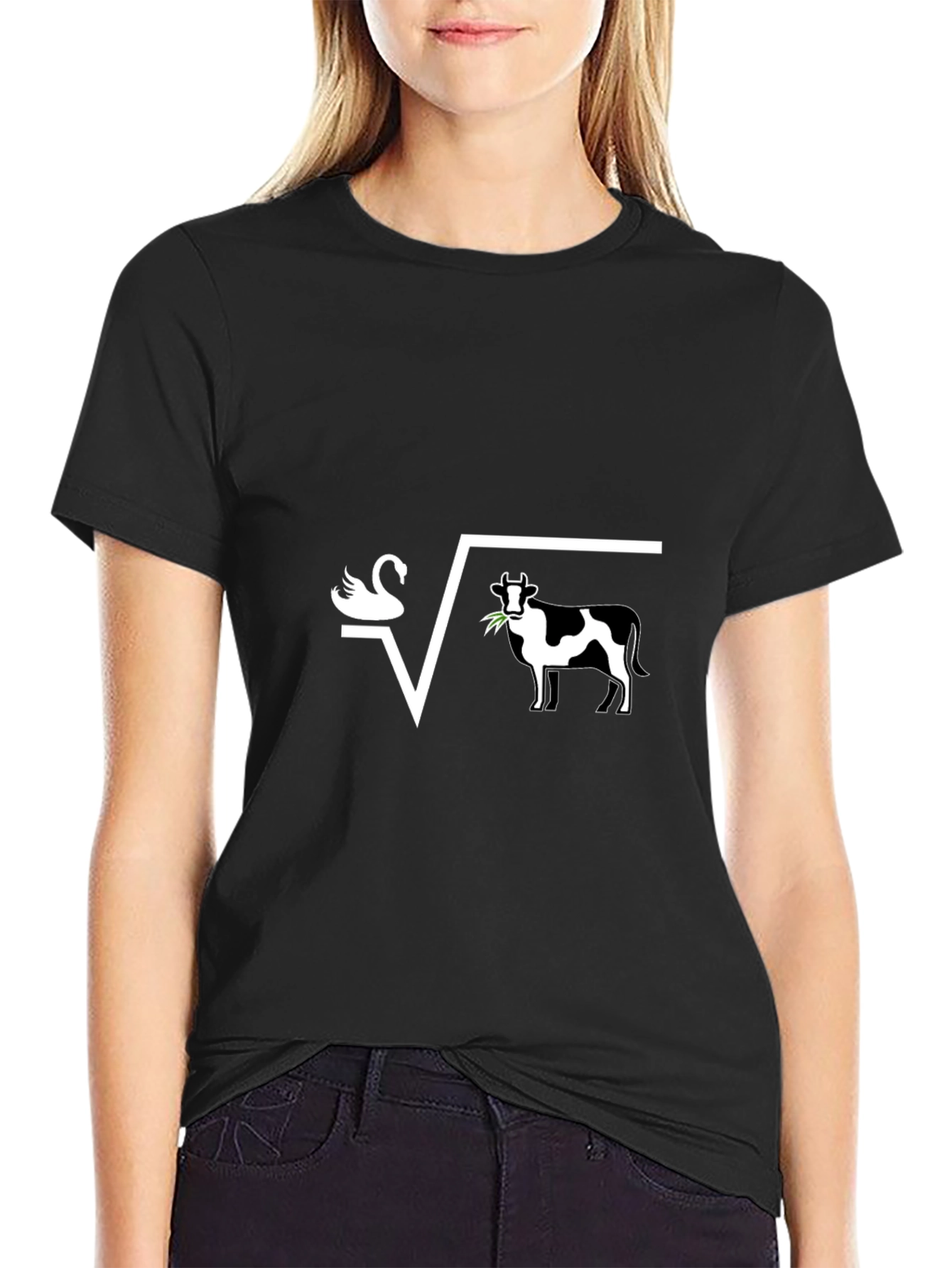 Swan + Cow = Square Root Funny T-Shirt