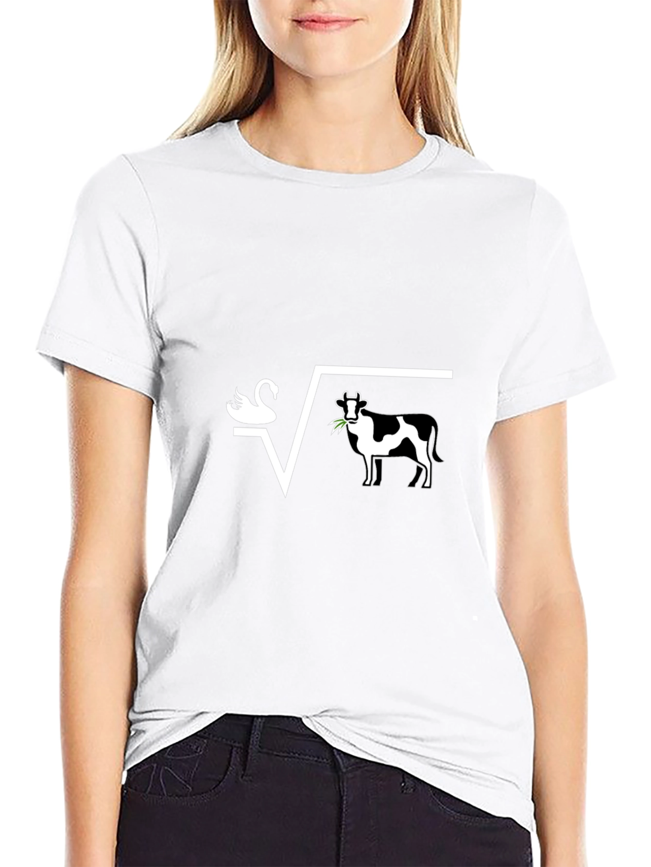 Swan + Cow = Square Root Funny T-Shirt