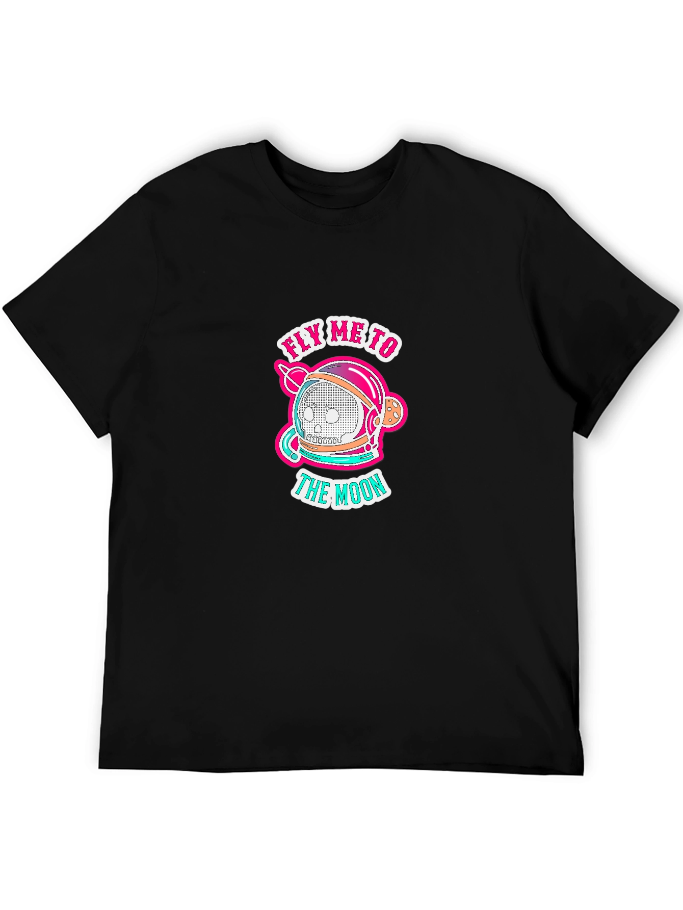 Fly Me to the Moon Black Graphic T-Shirt