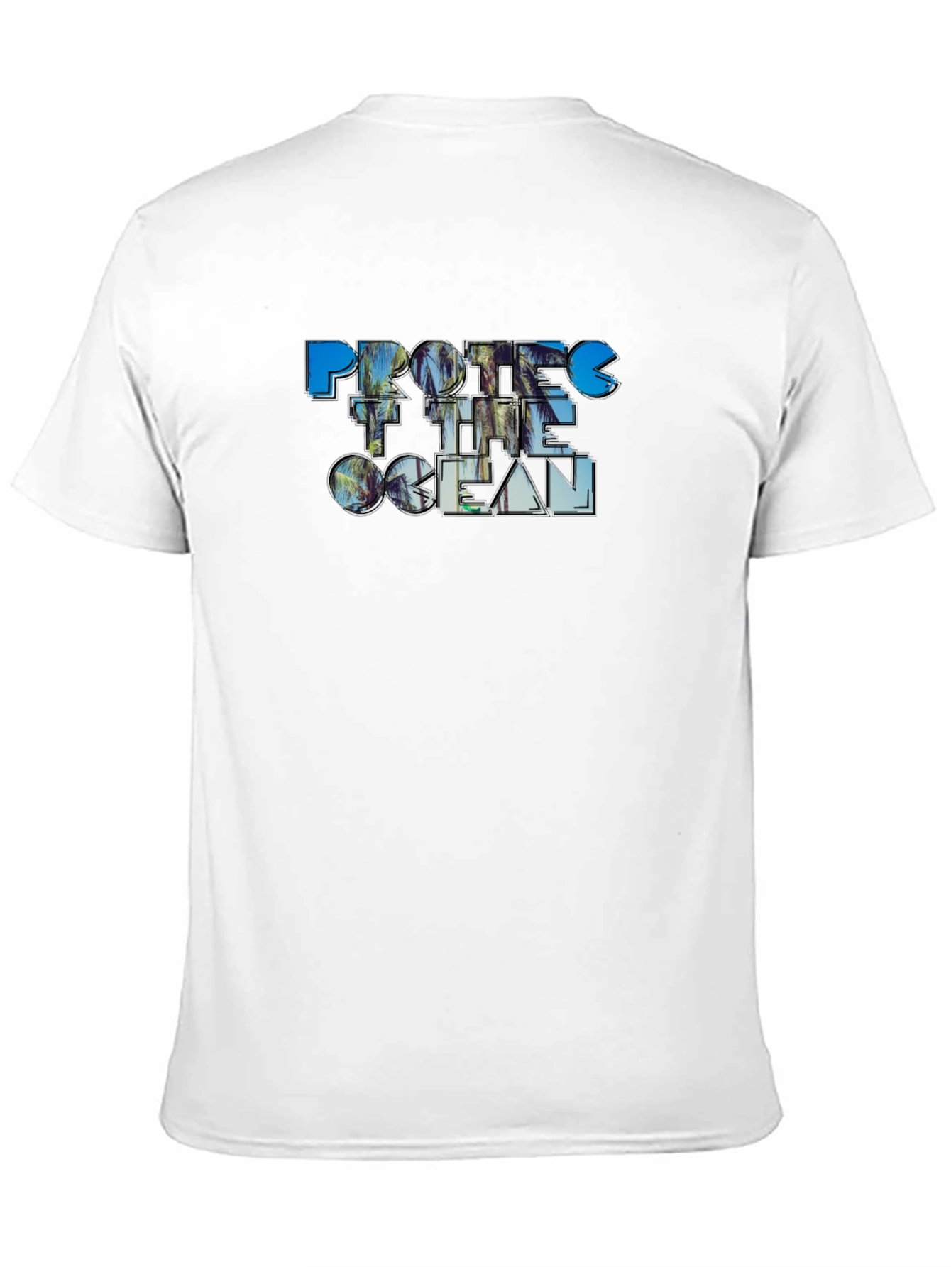 Protect the Ocean Graphic Print T-Shirt - Black