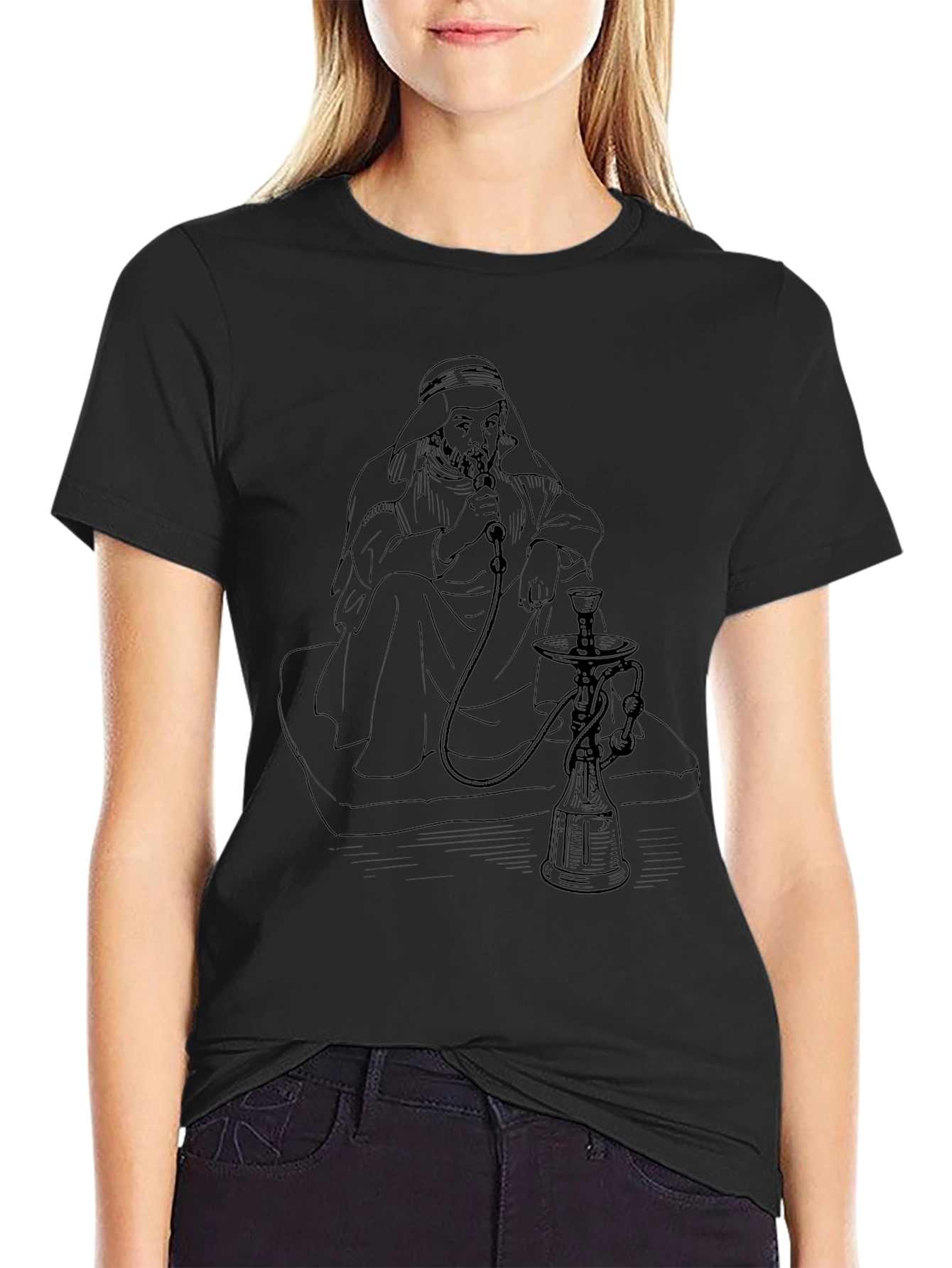 Hookah Man Graphic Tee - Relaxed Fit