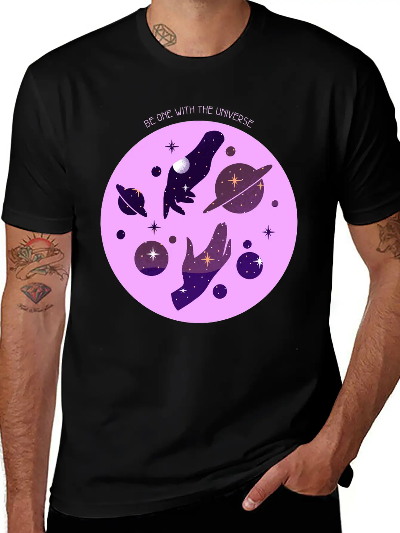 Be One With The Universe Cosmic Unisex Casual T-Shirt – Clean Design For Daily Comfort