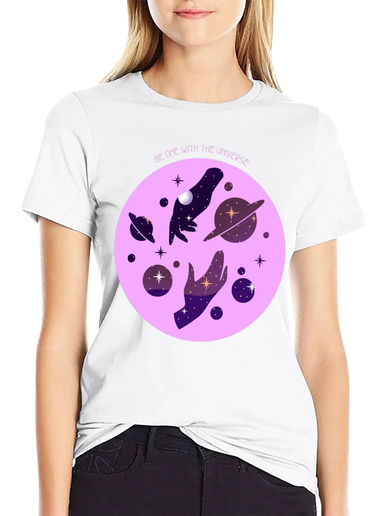 Be One With The Universe Cosmic Unisex Casual T-Shirt – Clean Design For Daily Comfort