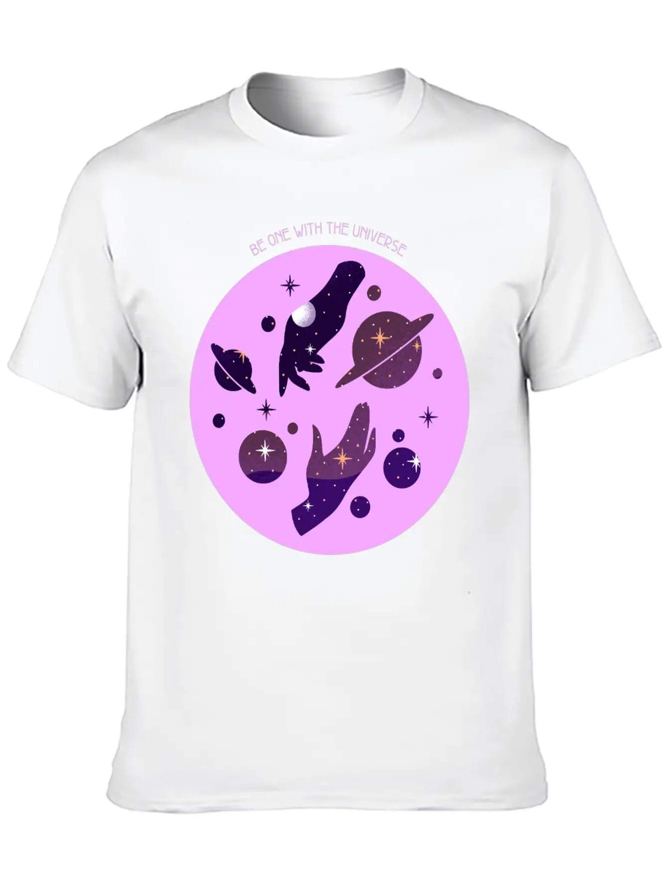 Be One With The Universe Cosmic Unisex Casual T-Shirt – Clean Design For Daily Comfort