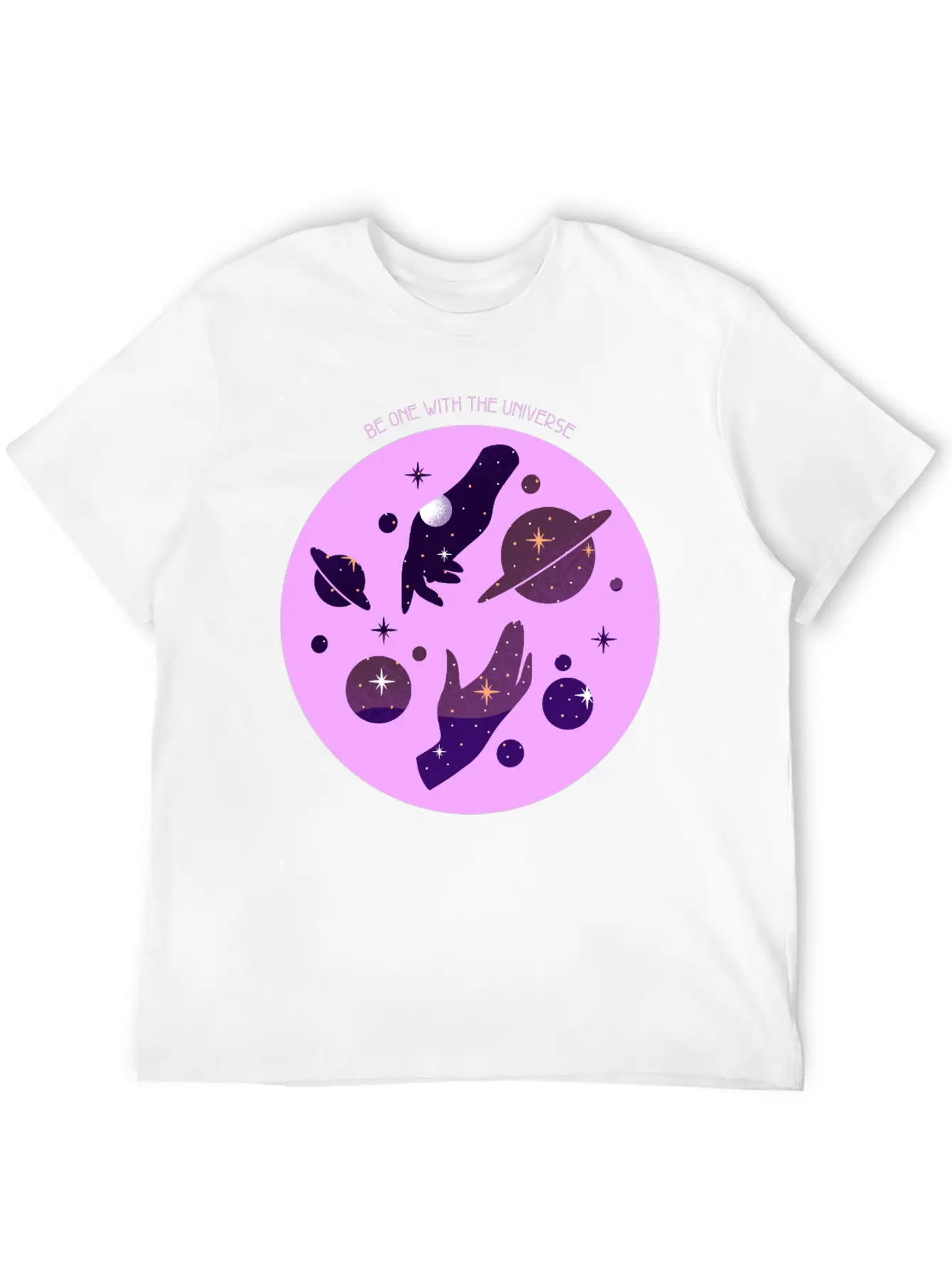 Be One With The Universe Cosmic Unisex Casual T-Shirt – Clean Design For Daily Comfort