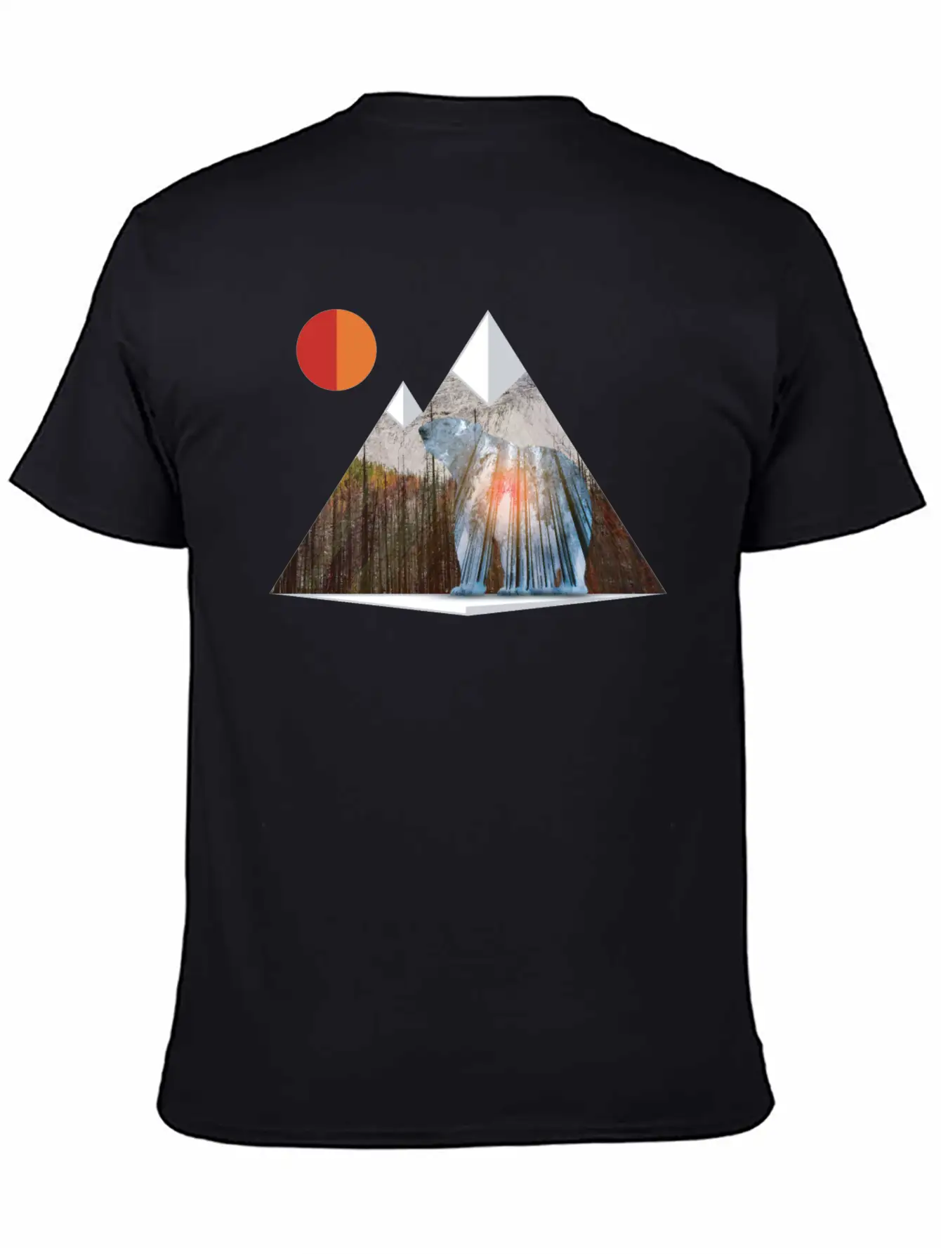 Bear Sun Salute In Mountain Forest Unisex Casual T-Shirt – Clean Design For Daily Comfort