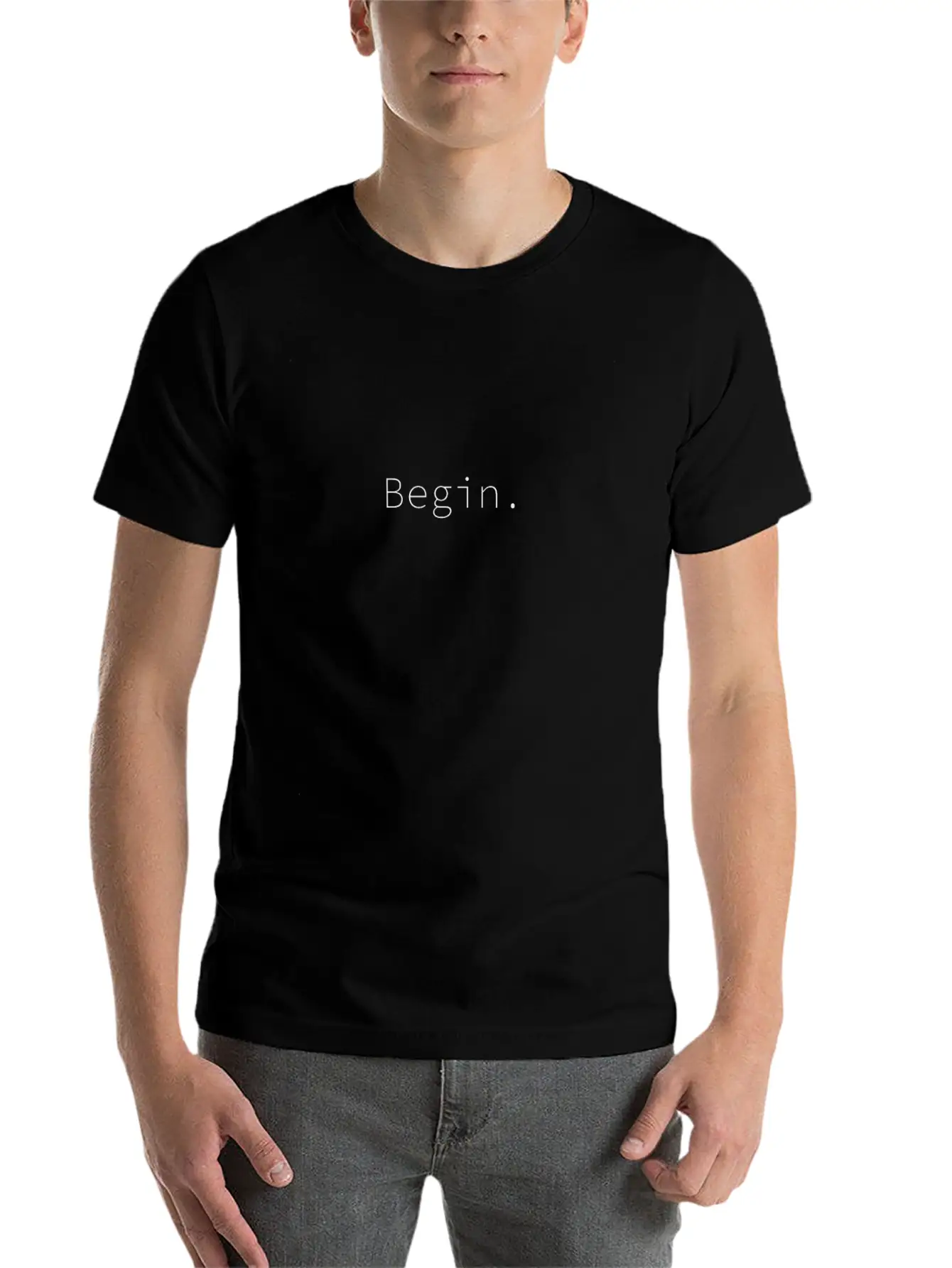 Begin Unisex Casual T-Shirt – Clean Design For Daily Comfort
