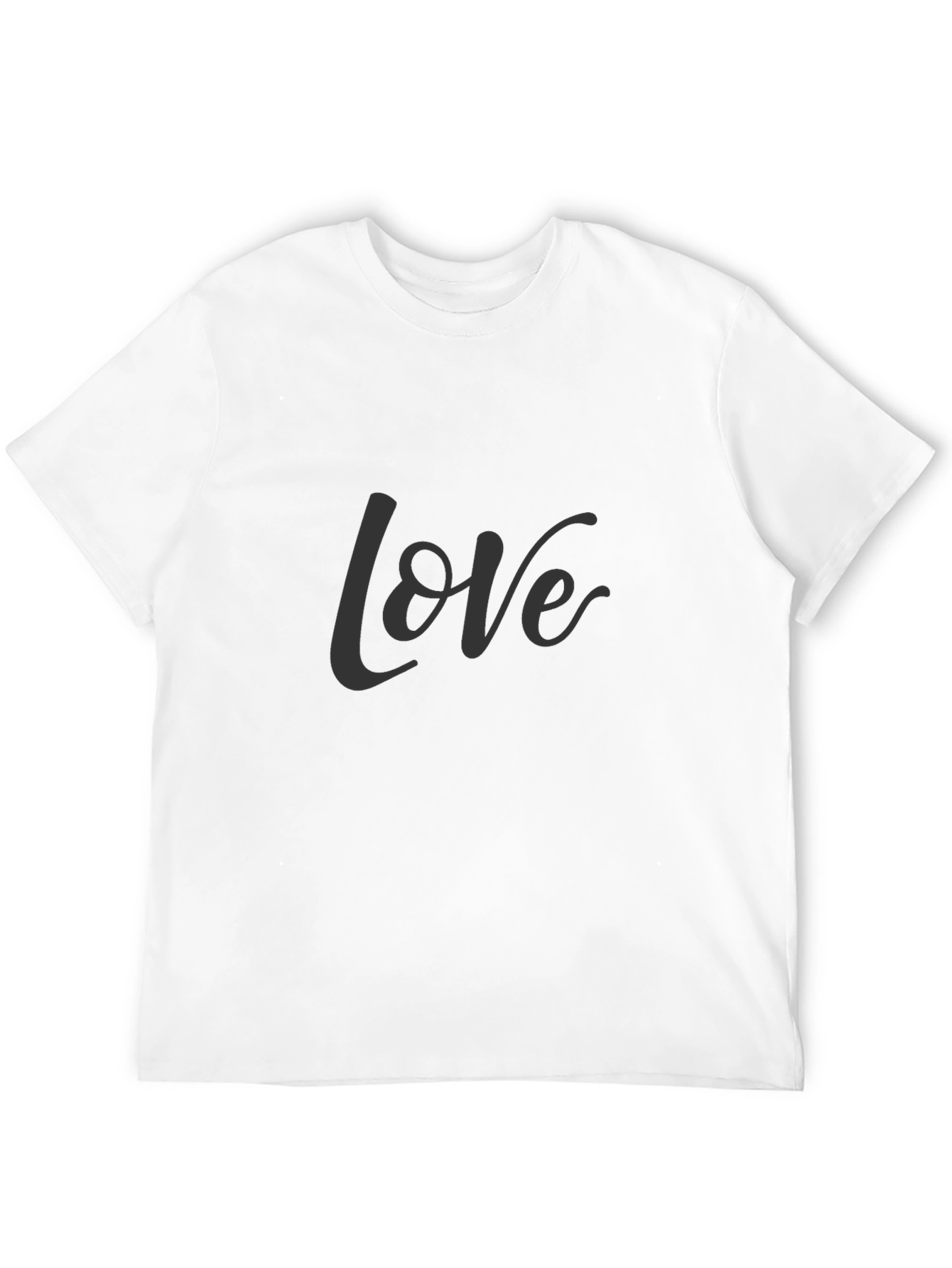 Mens Black Love Graphic Tee - Casual Style