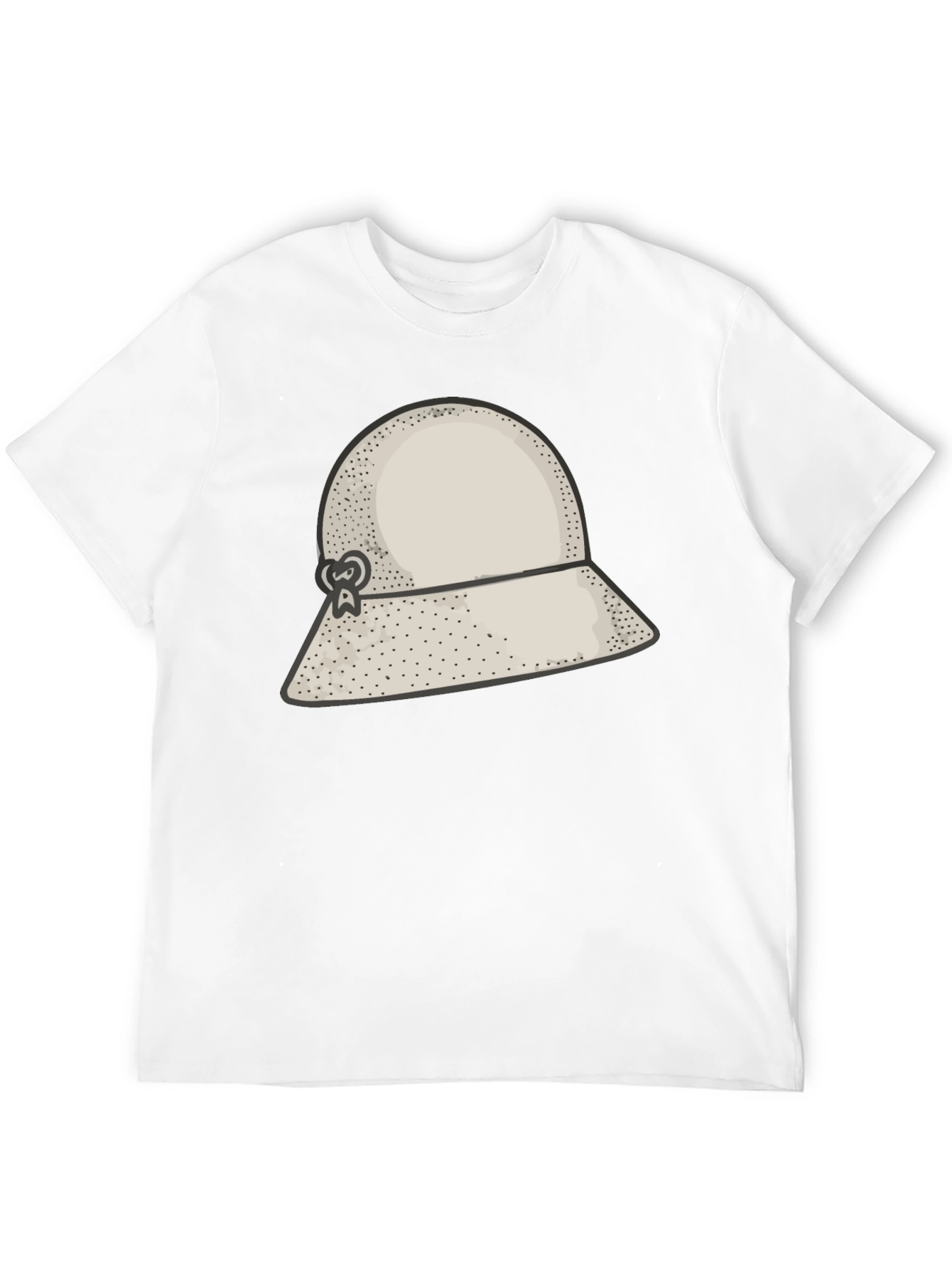 Stylish Black Hat Graphic Tee - Unique Design