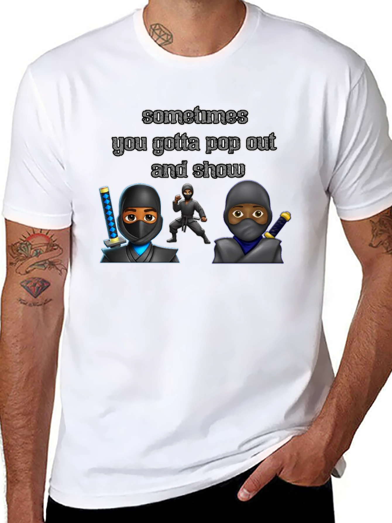 Ninja Pop Out Graphic Tee