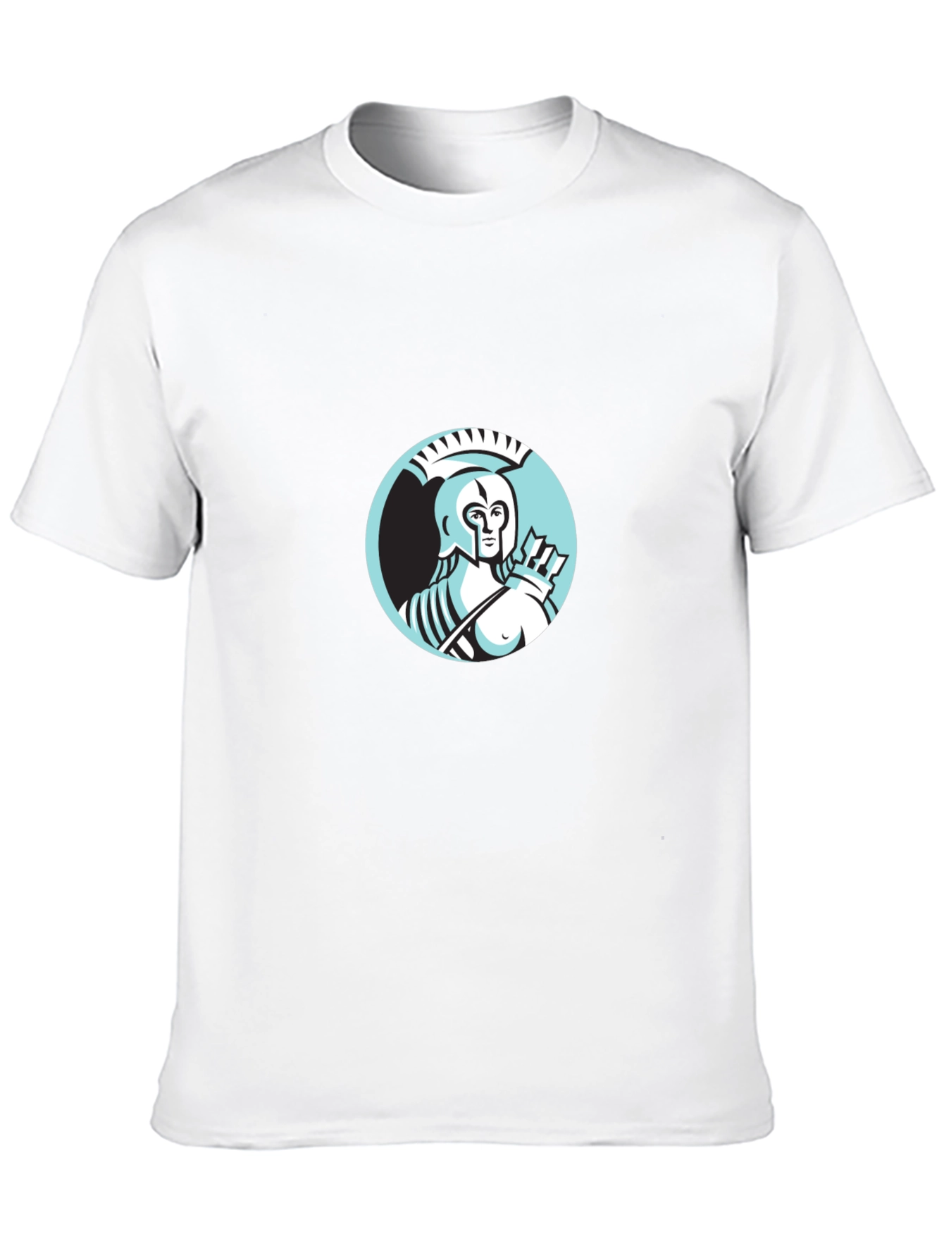 Spartan Warrior Graphic Black T-Shirt