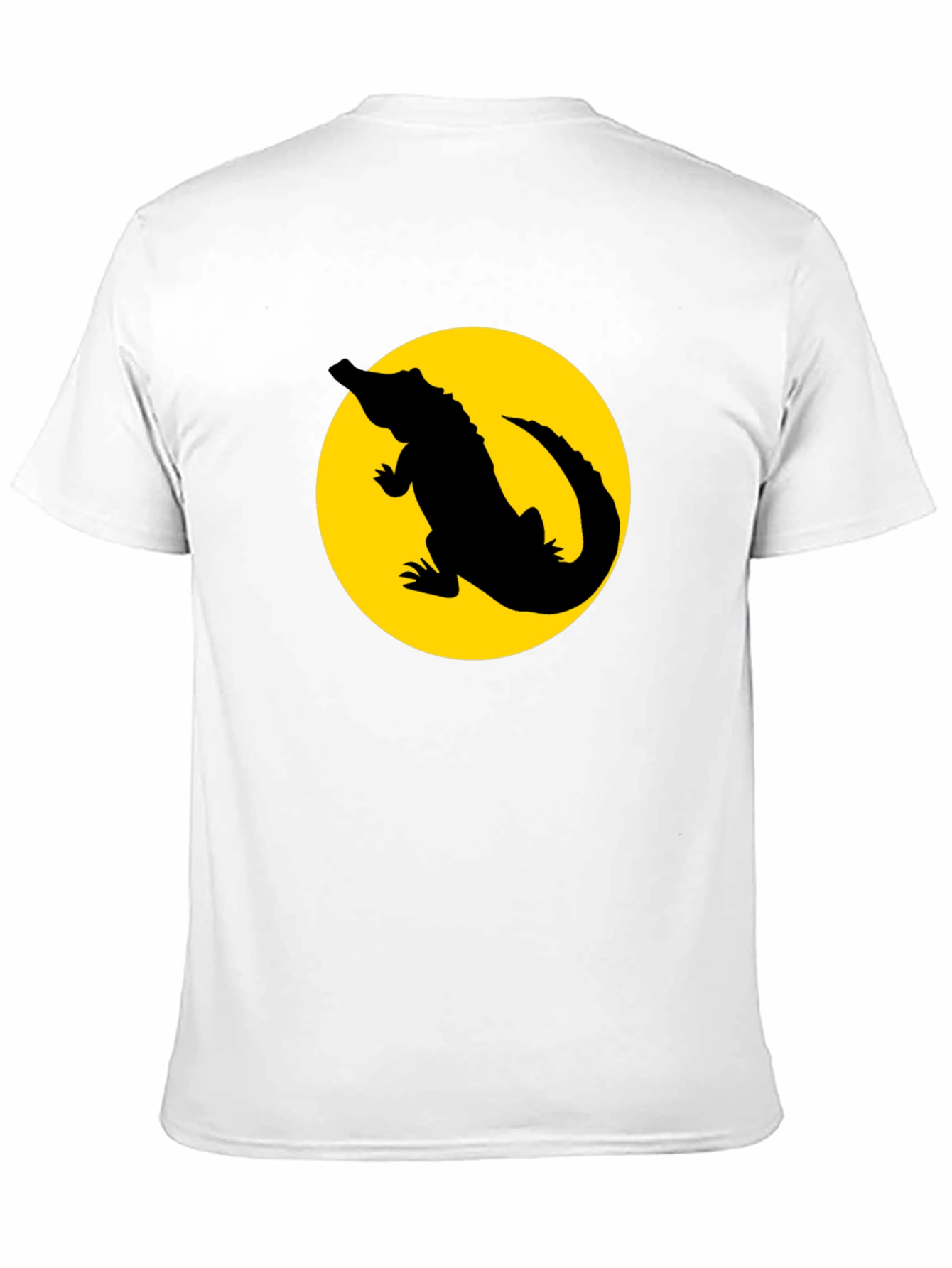 Alligator Silhouette Graphic Tee - Black
