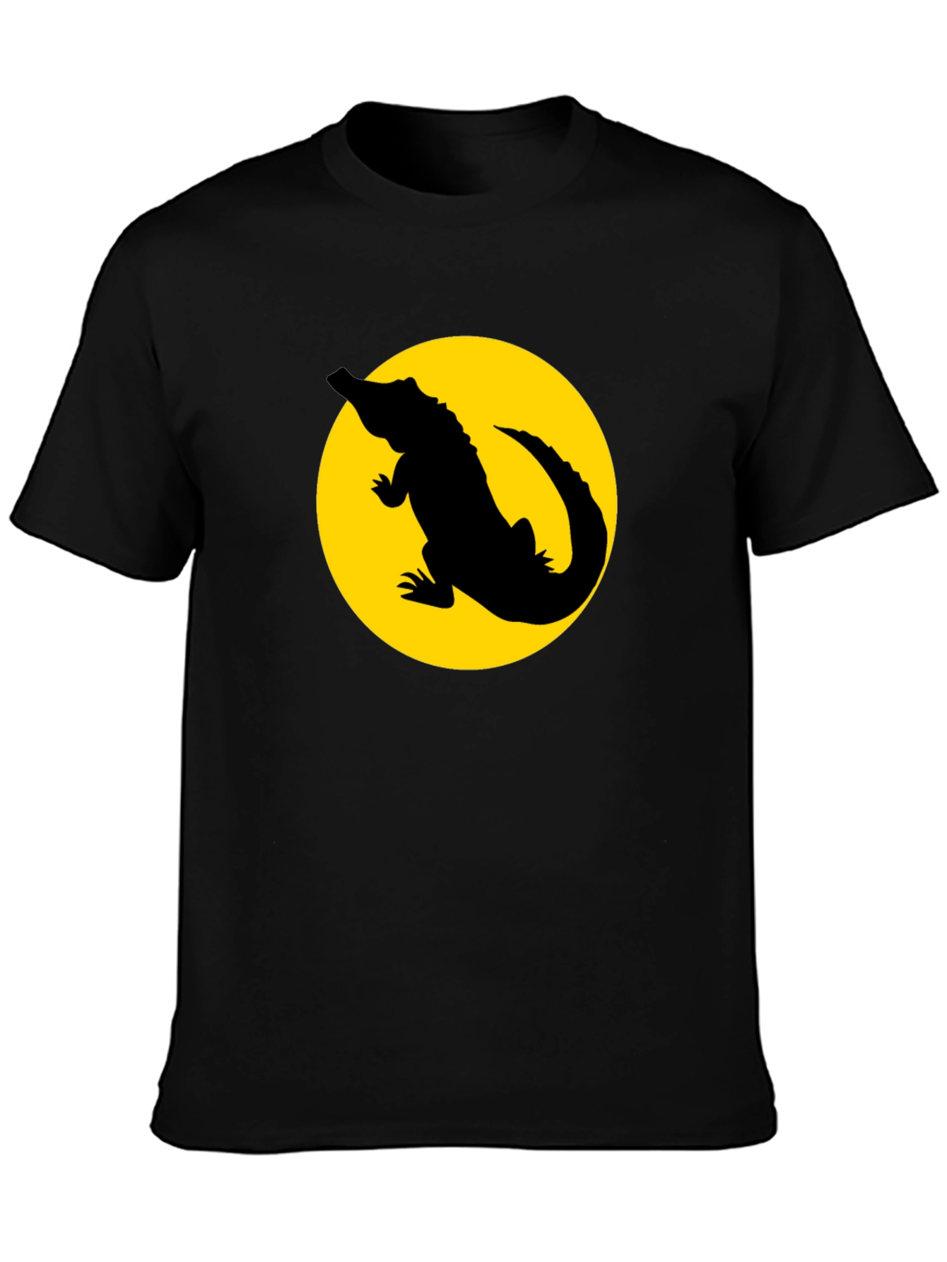 Alligator Silhouette Graphic Tee - Black