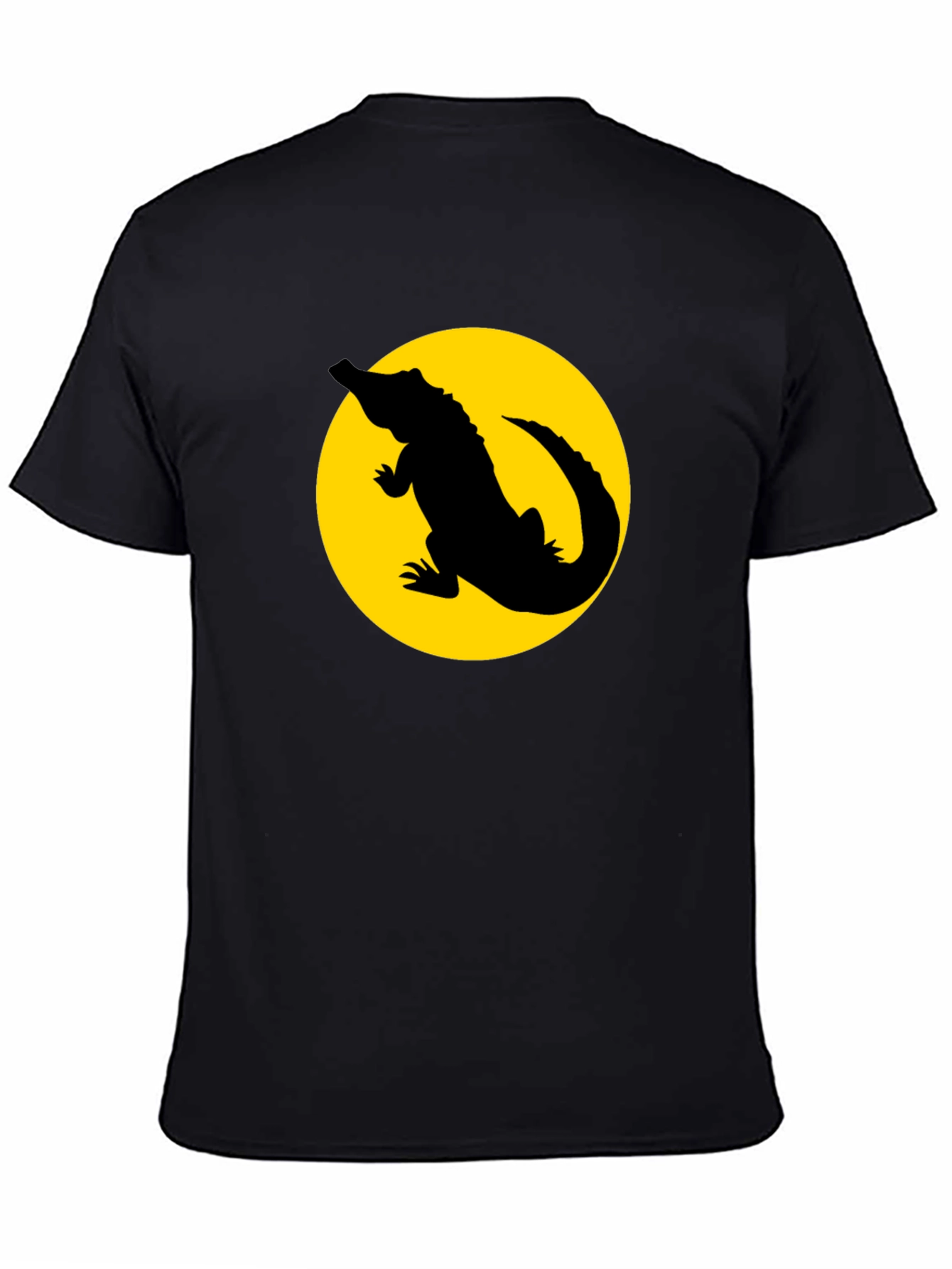 Alligator Silhouette Graphic Tee - Black