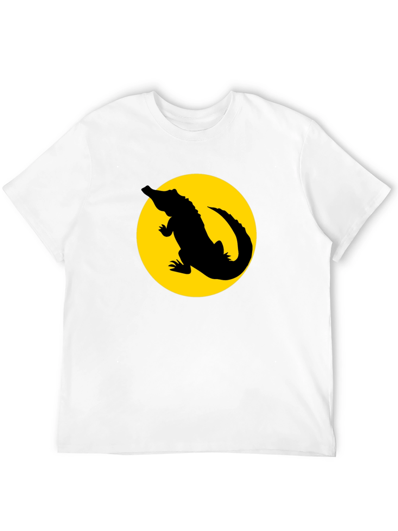 Alligator Silhouette Graphic Tee - Black