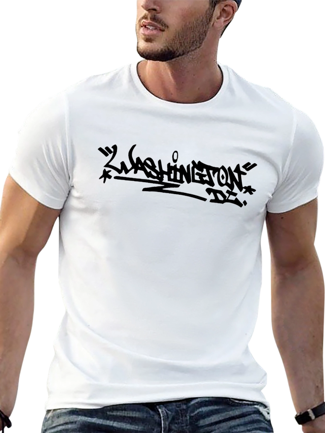 Washington D.C. Black Graphic T-Shirt