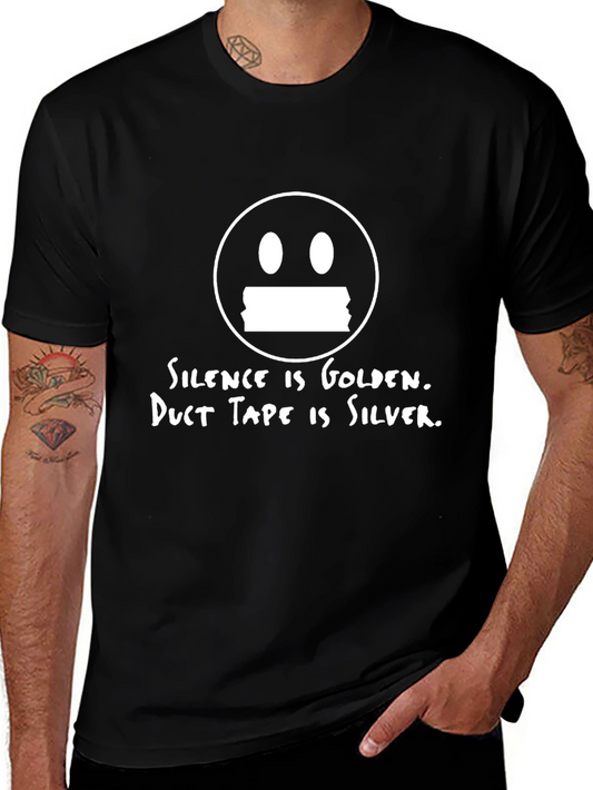 Silence Is Golden Humor Graphic Tee