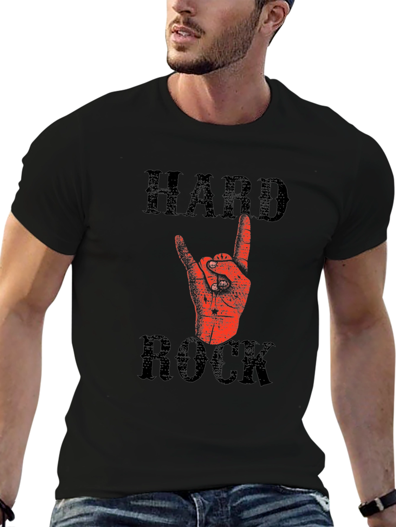Hard Rock Graphic T-Shirt - Black